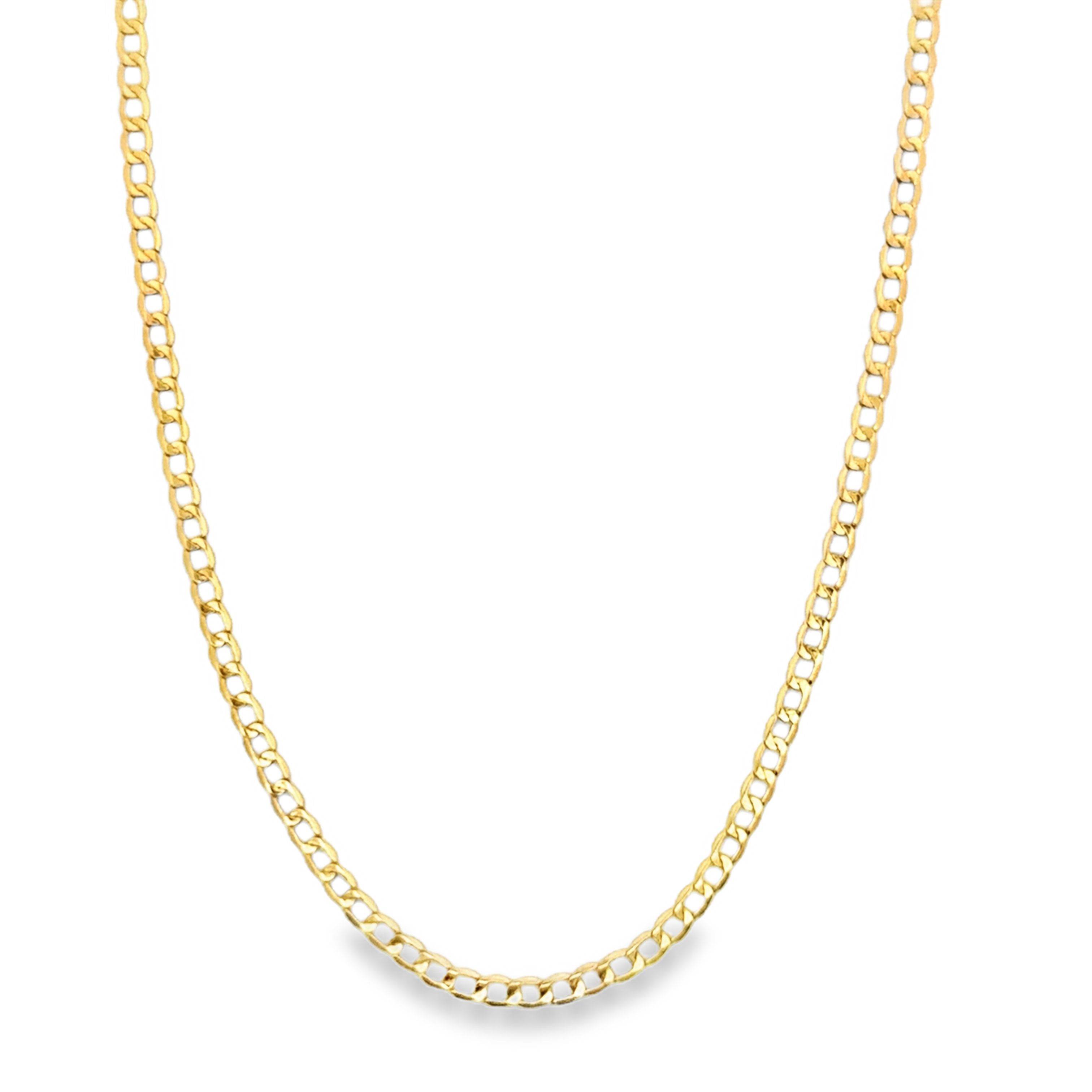 Classic Yellow Gold Cuban Chain Necklace