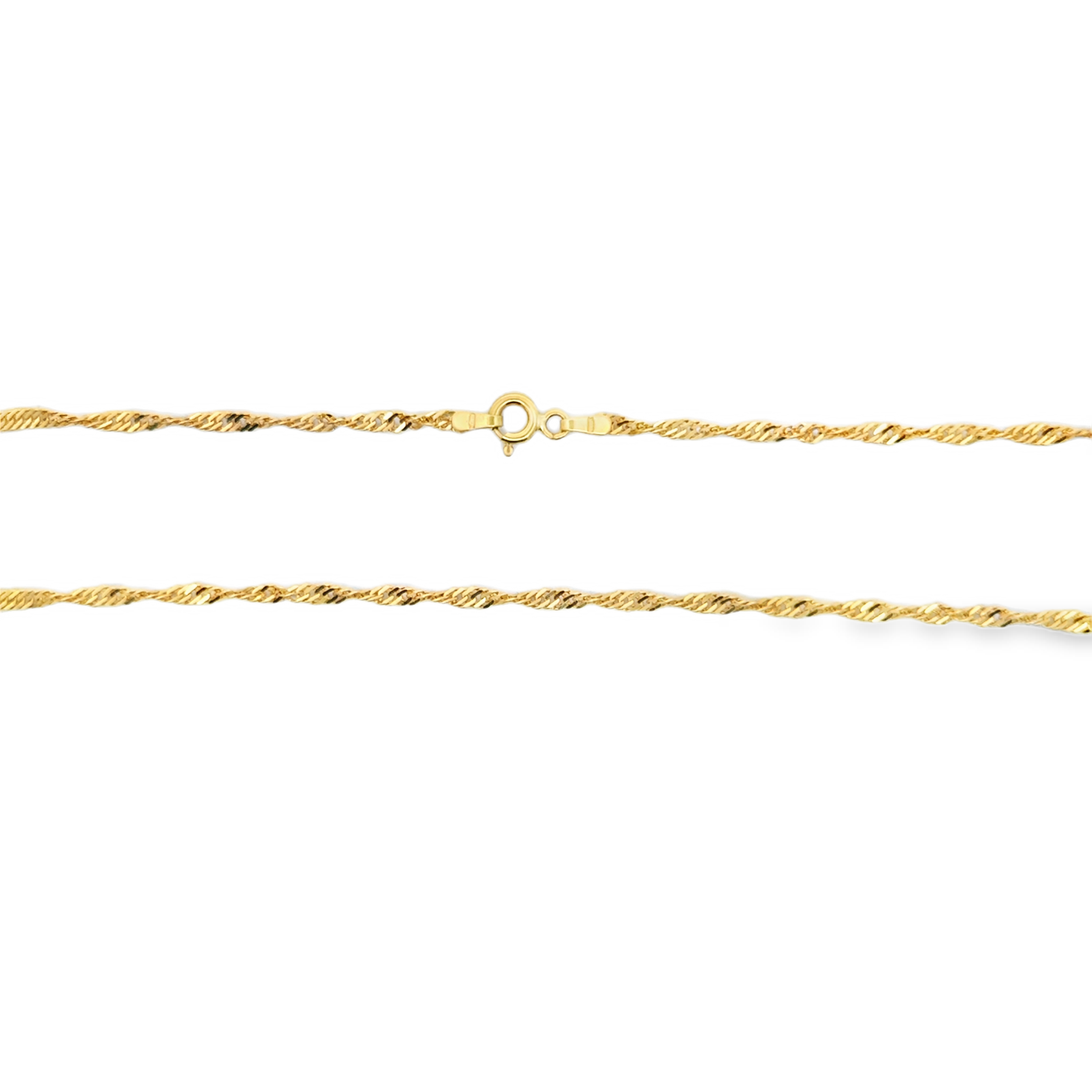 Classic Twisted Yellow Gold Chain Necklace