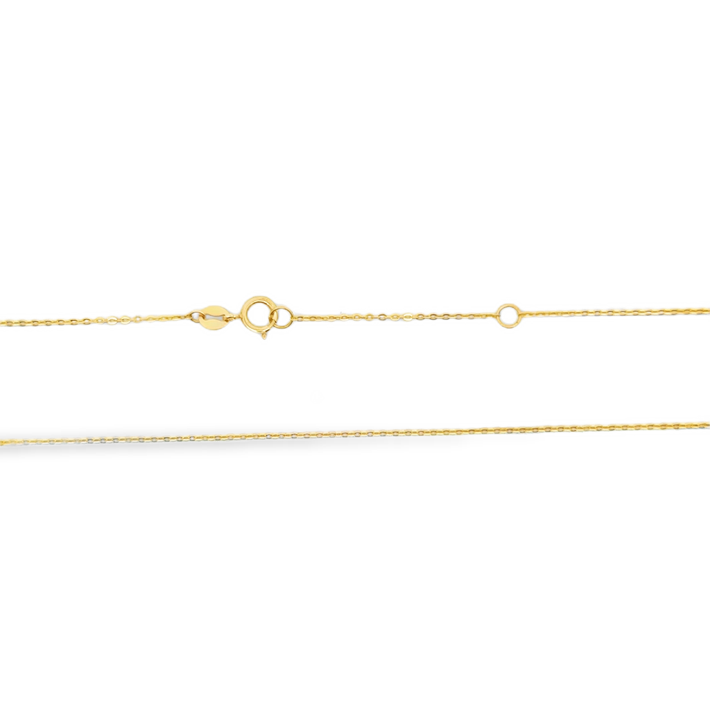 Delicate Yellow Gold Zircon Chain Necklace