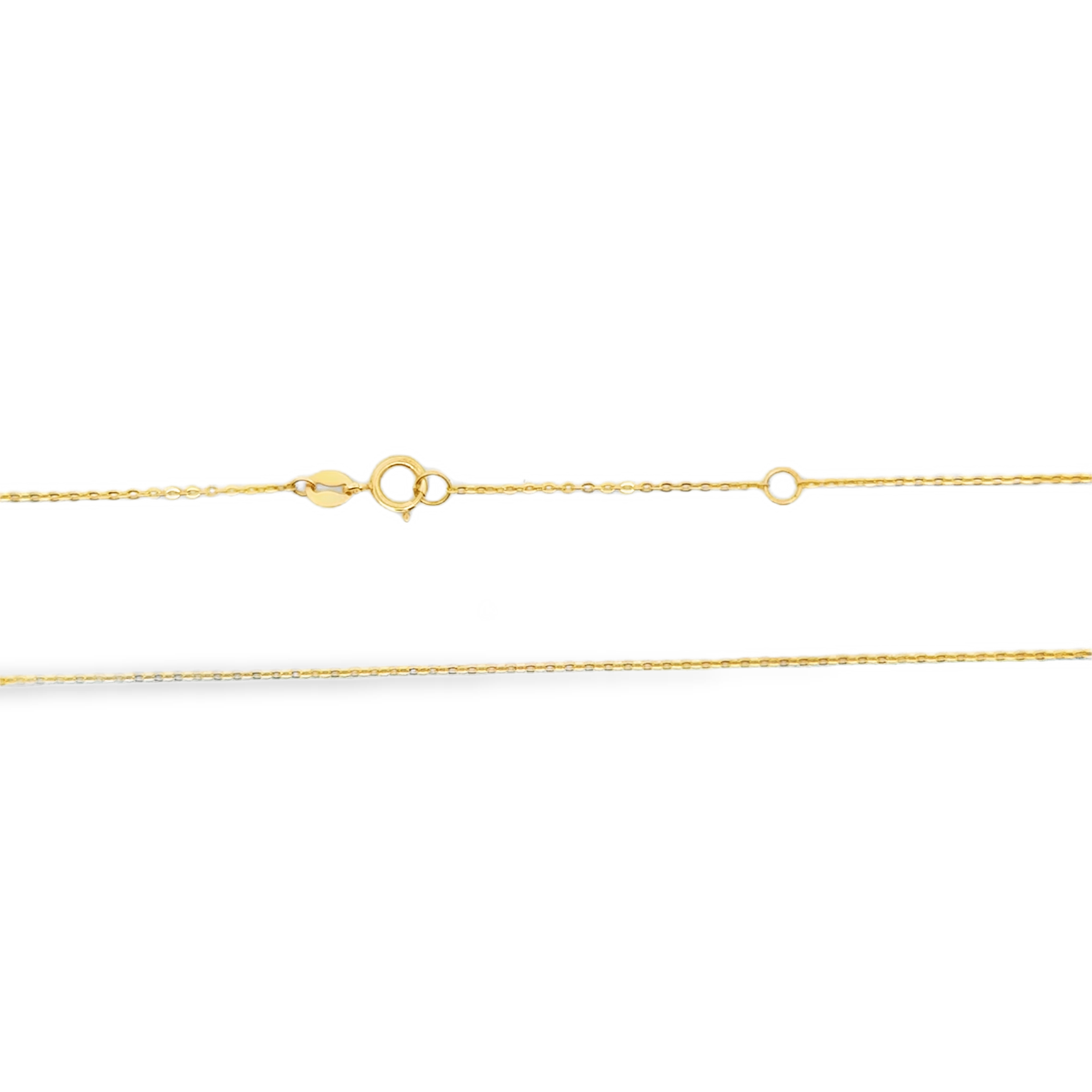 Delicate Yellow Gold Zircon Chain Necklace