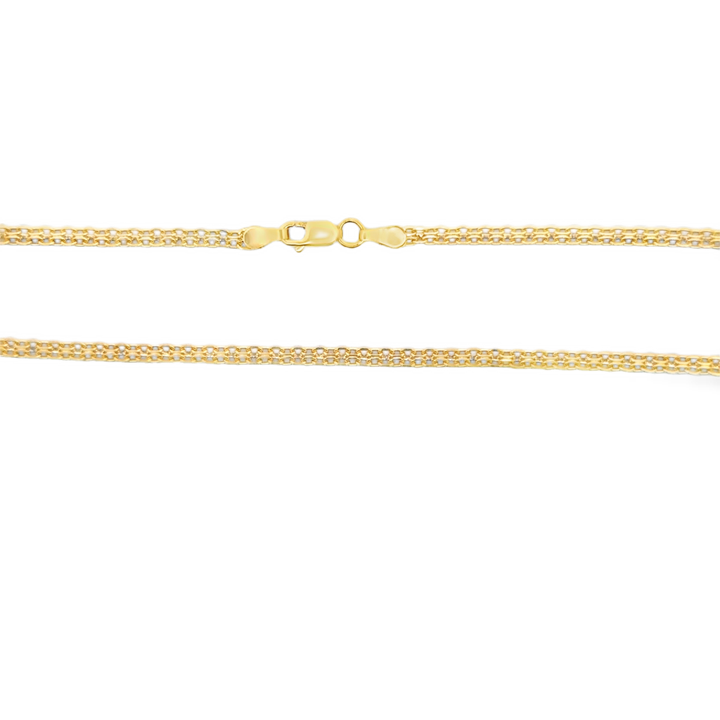 Yellow Gold Woven Link Chain Necklace