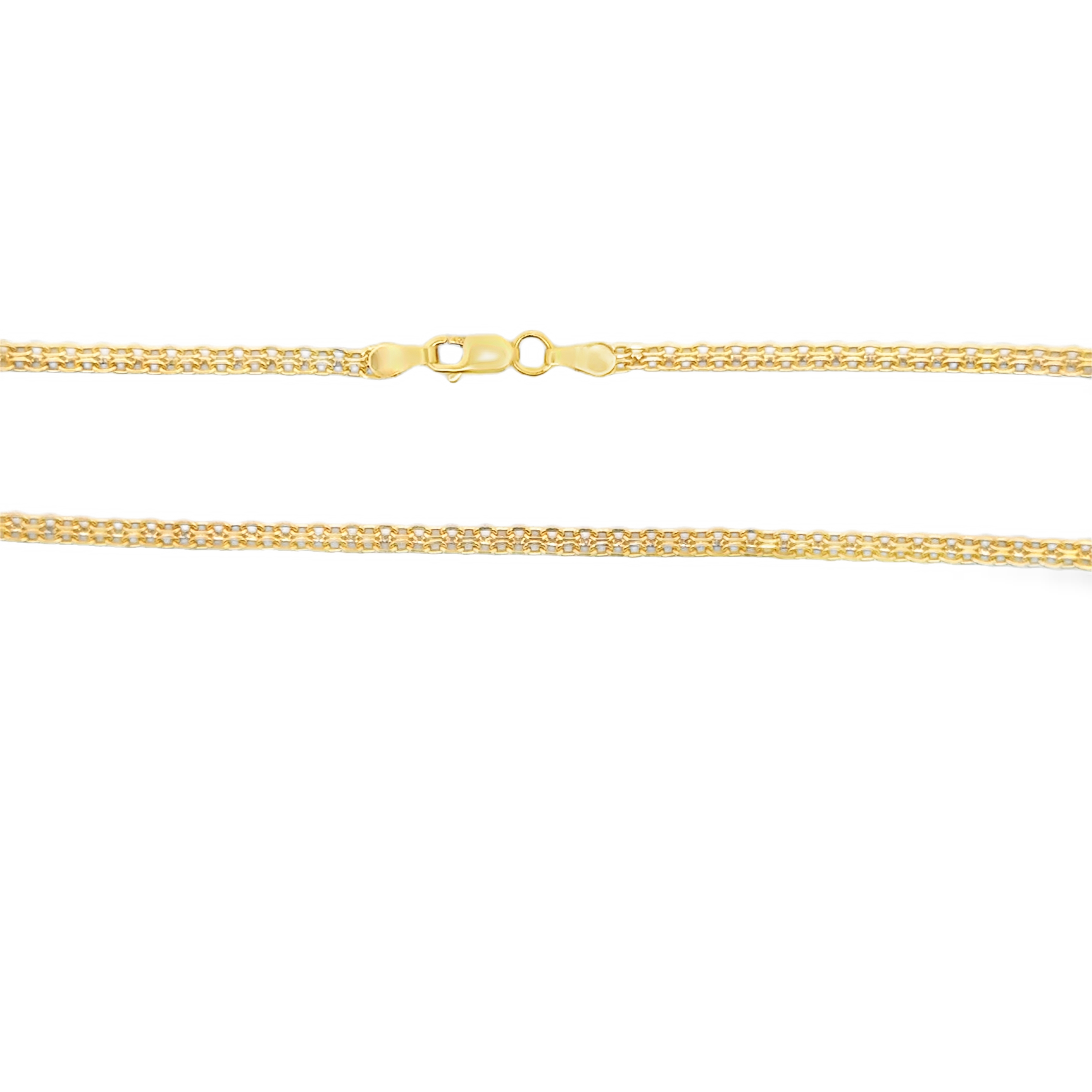 Yellow Gold Woven Link Chain Necklace