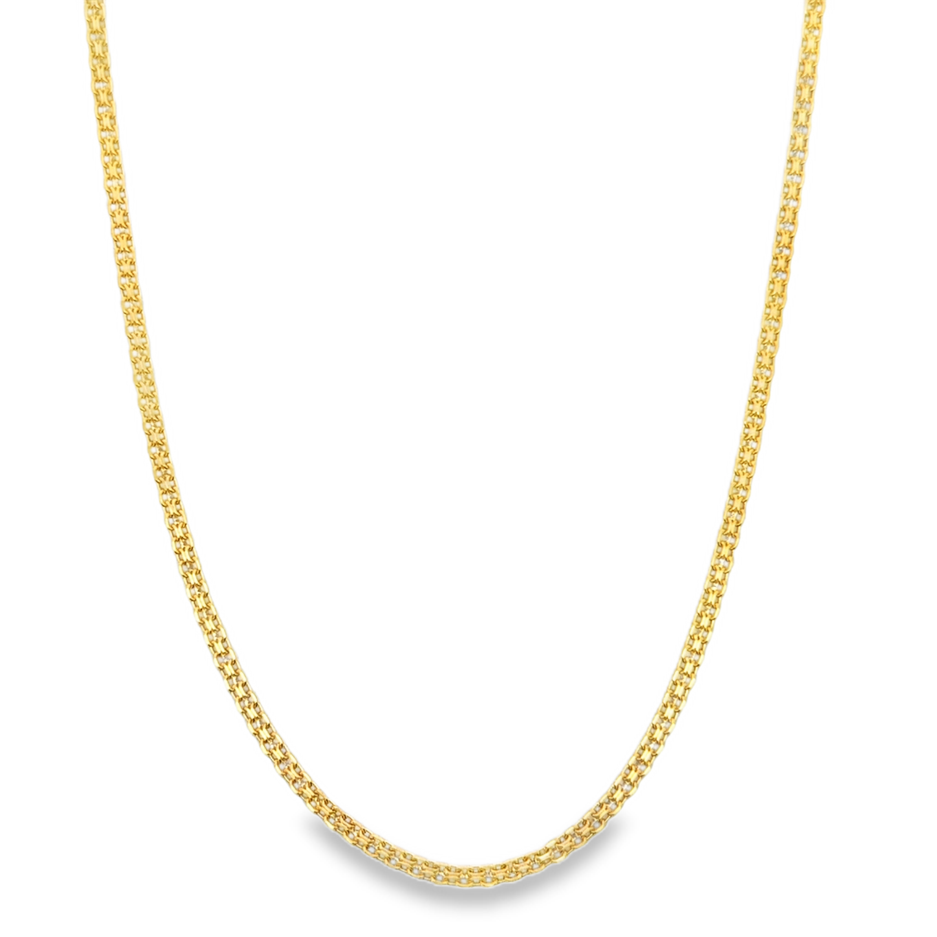 Yellow Gold Woven Link Chain Necklace