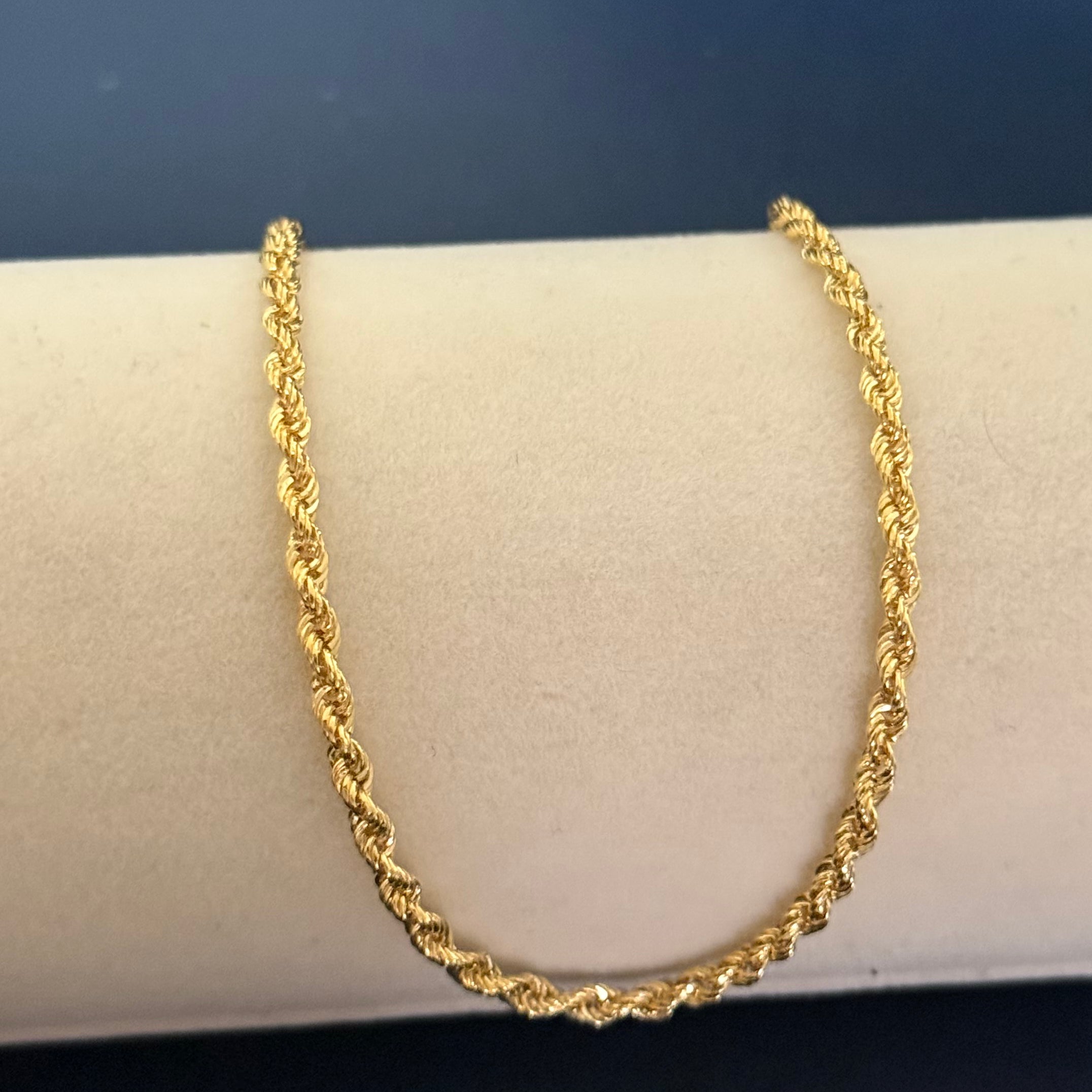 Yellow Gold Rope Chain Bracelet