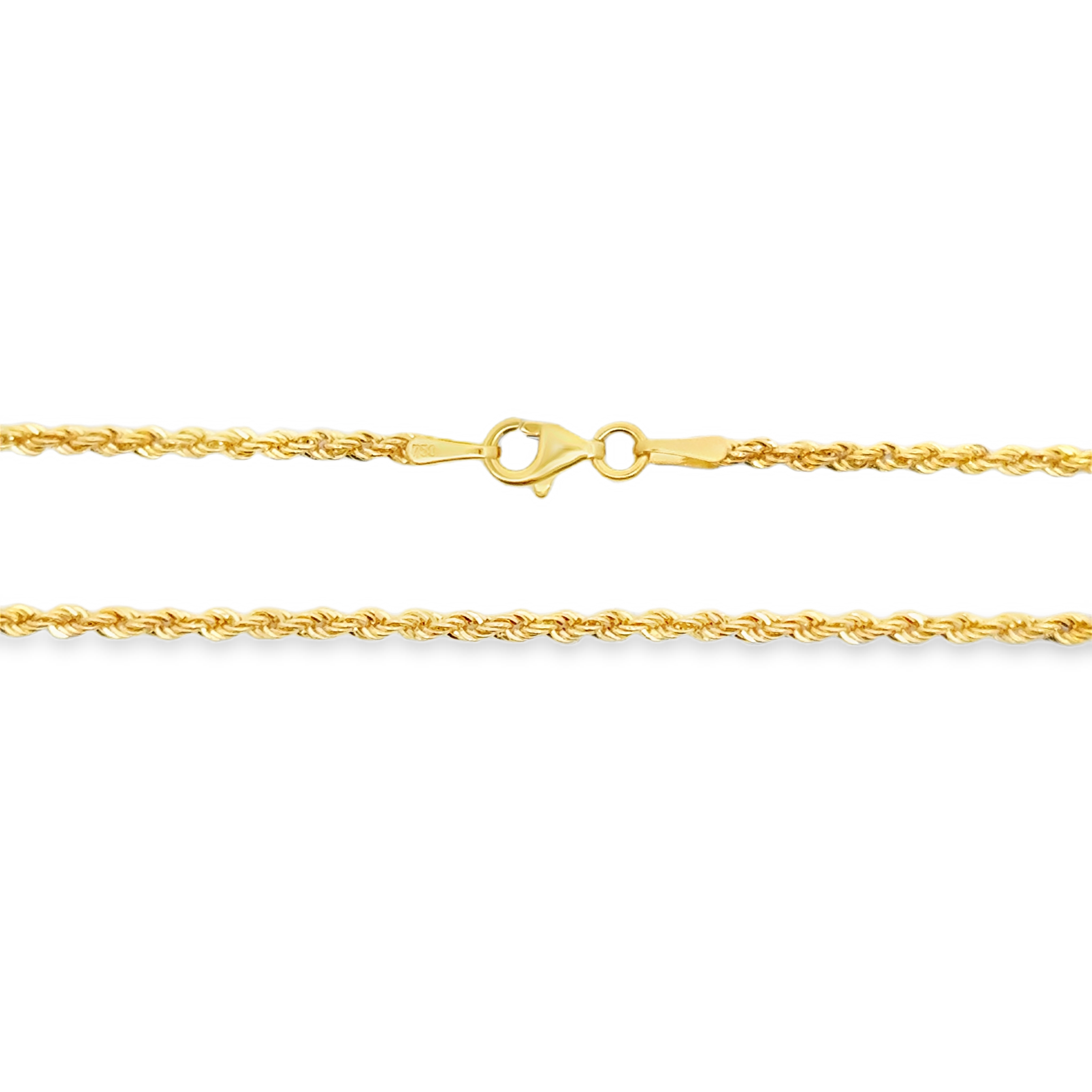 Classic Yellow Gold Rope Chain Necklace