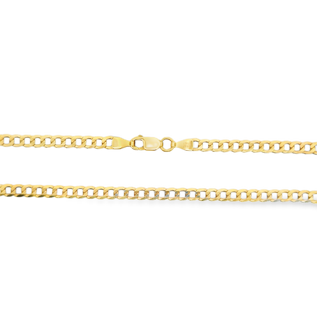 Classic Yellow Gold Cuban Chain Necklace
