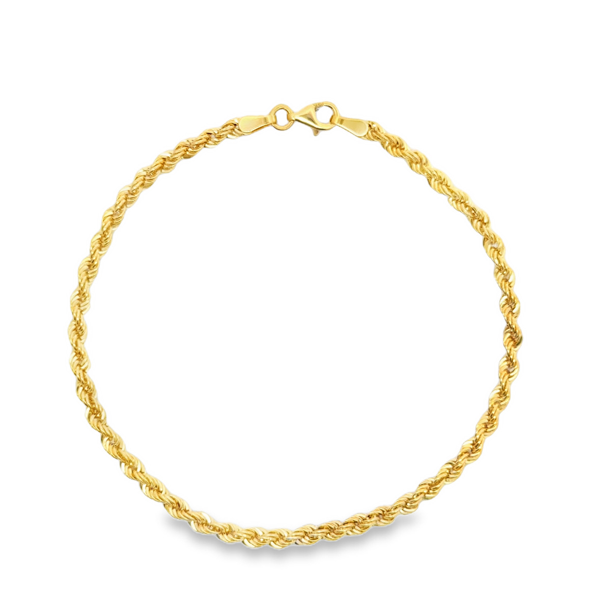 Classic Rope Chain Bracelet in Yellow Gold