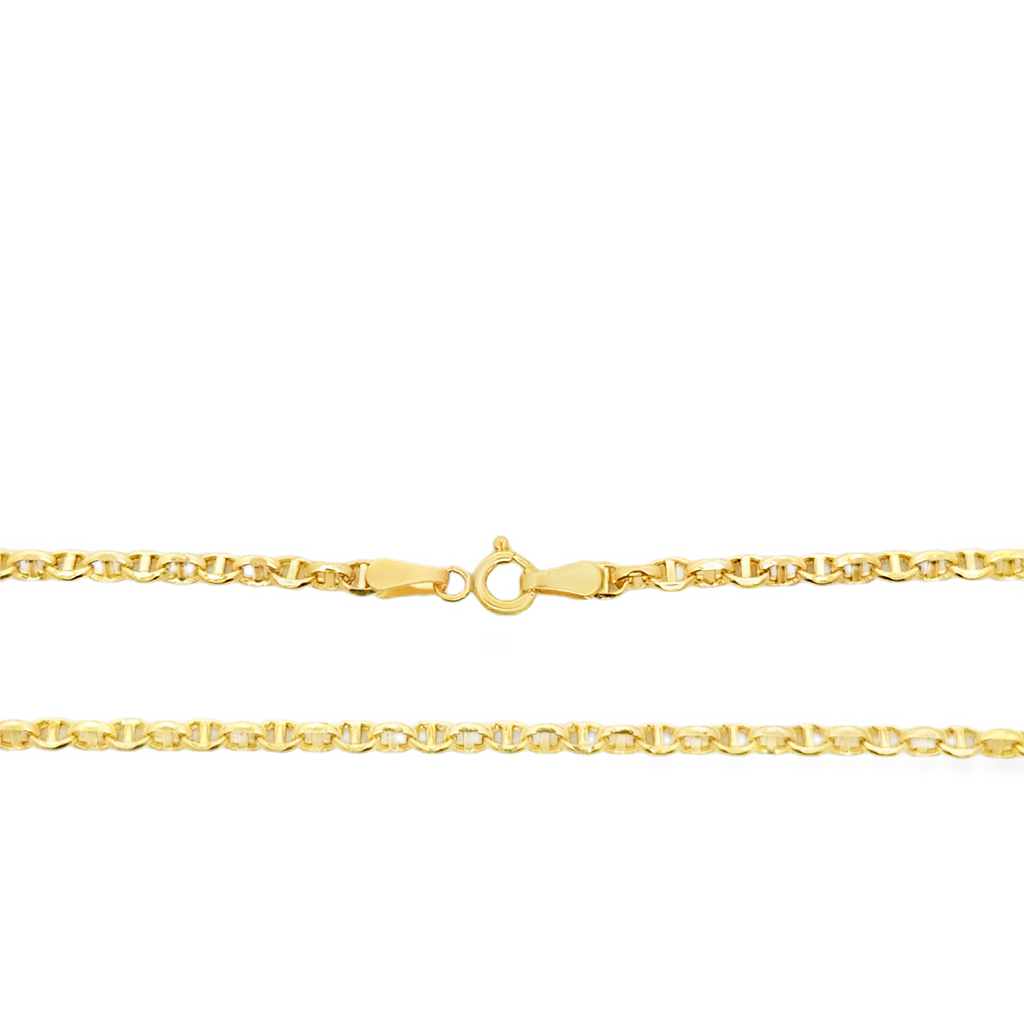 Yellow Gold Mariner Link Chain Necklace