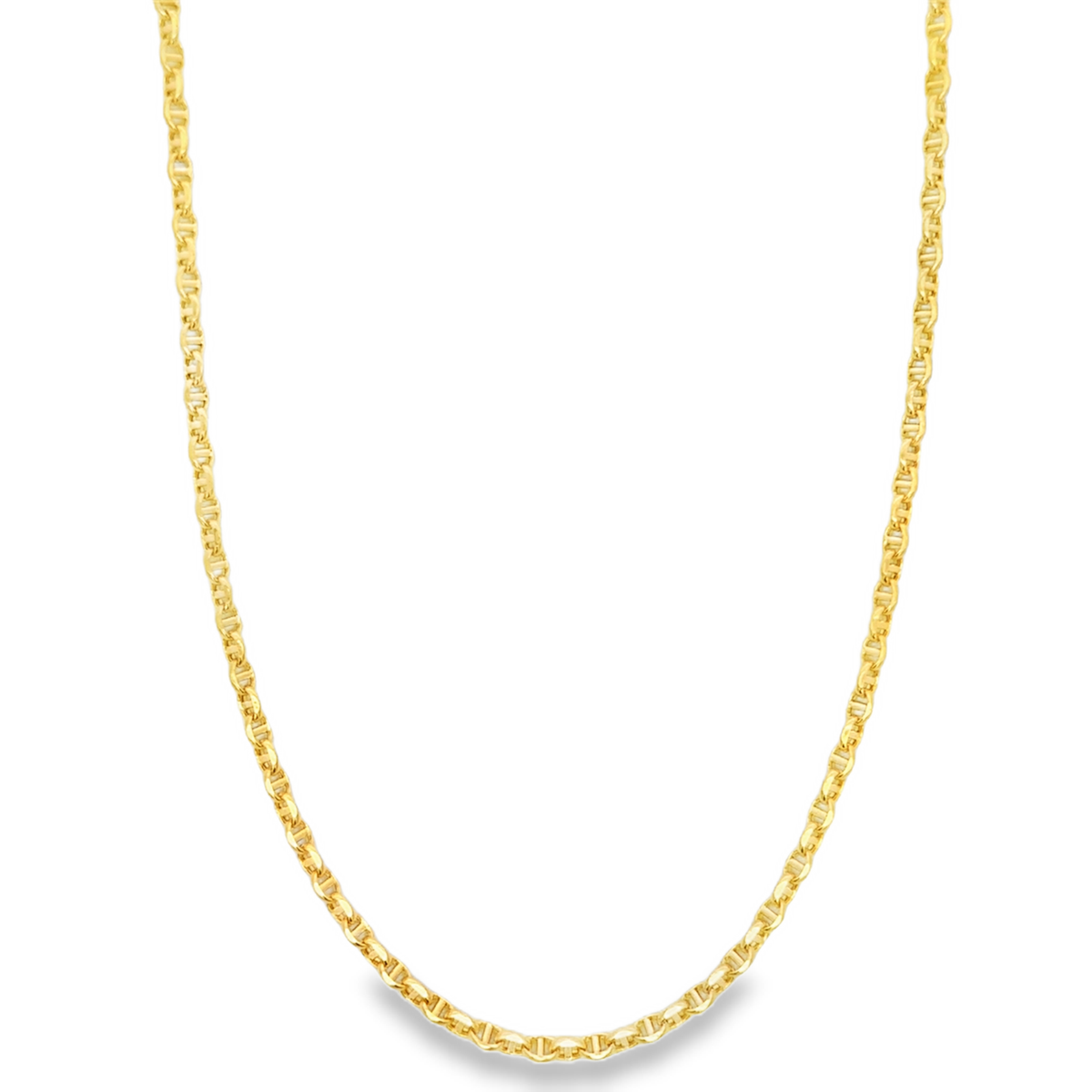 Yellow Gold Mariner Link Chain Necklace