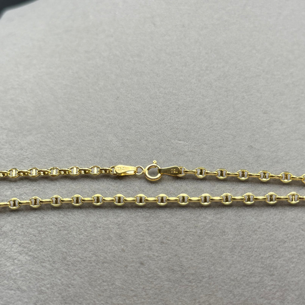 Yellow Gold Mariner Link Chain Necklace