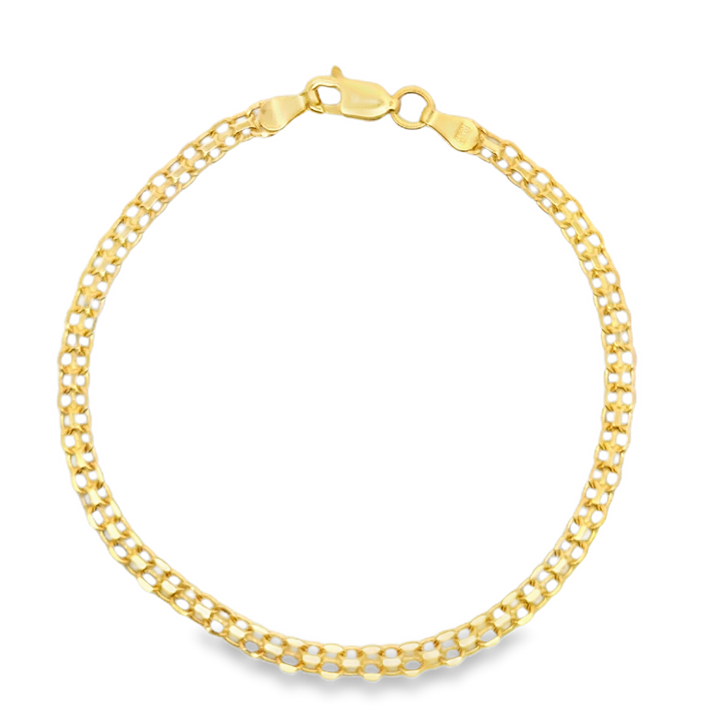 Classic Yellow Gold Woven Chain Bracelet
