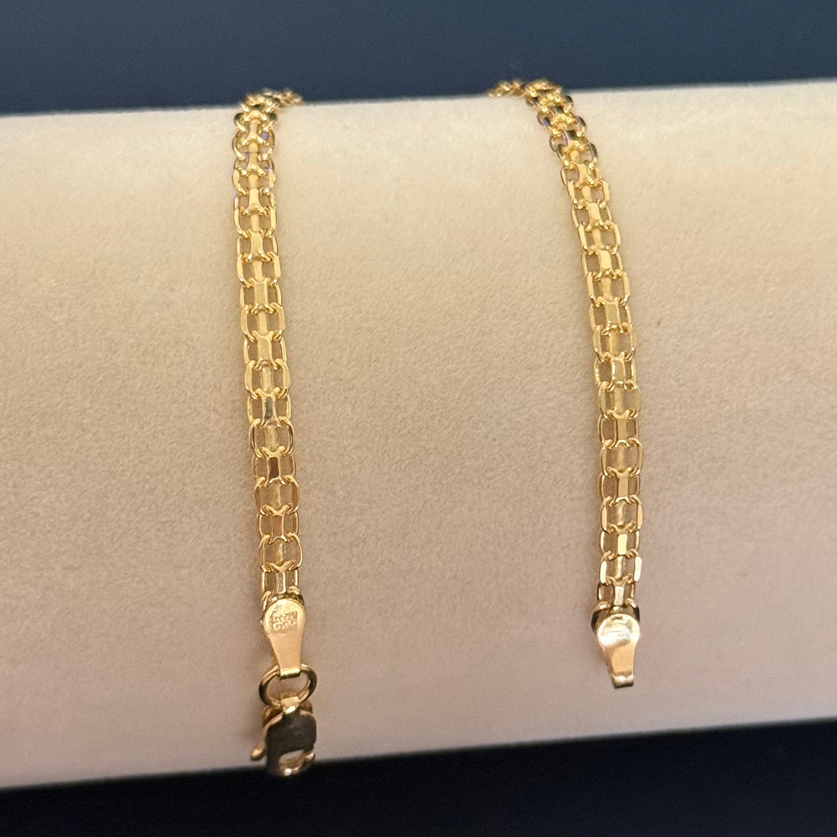 Classic Yellow Gold Woven Chain Bracelet