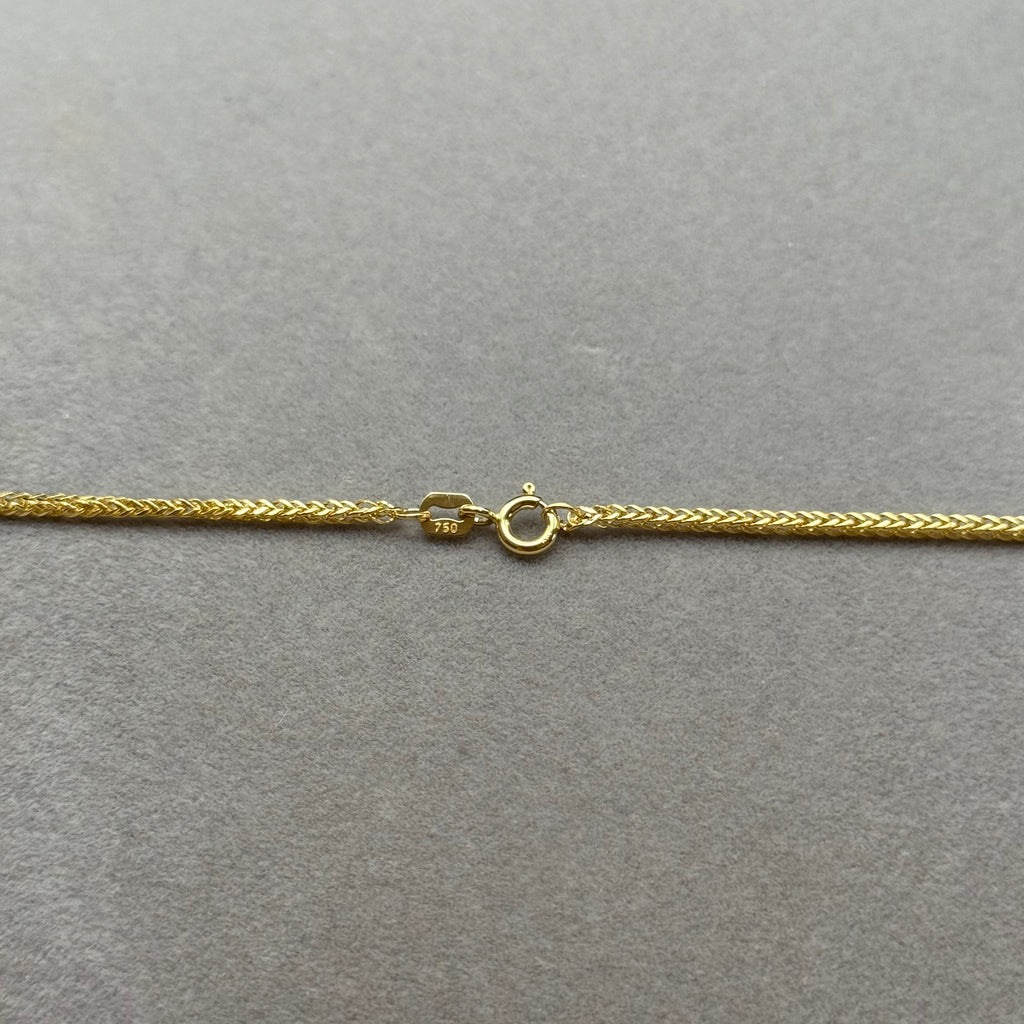 18K Yellow Gold Wheat Chain Necklace