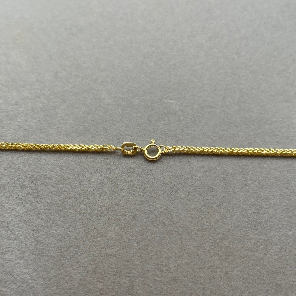 18K Yellow Gold Wheat Chain Necklace