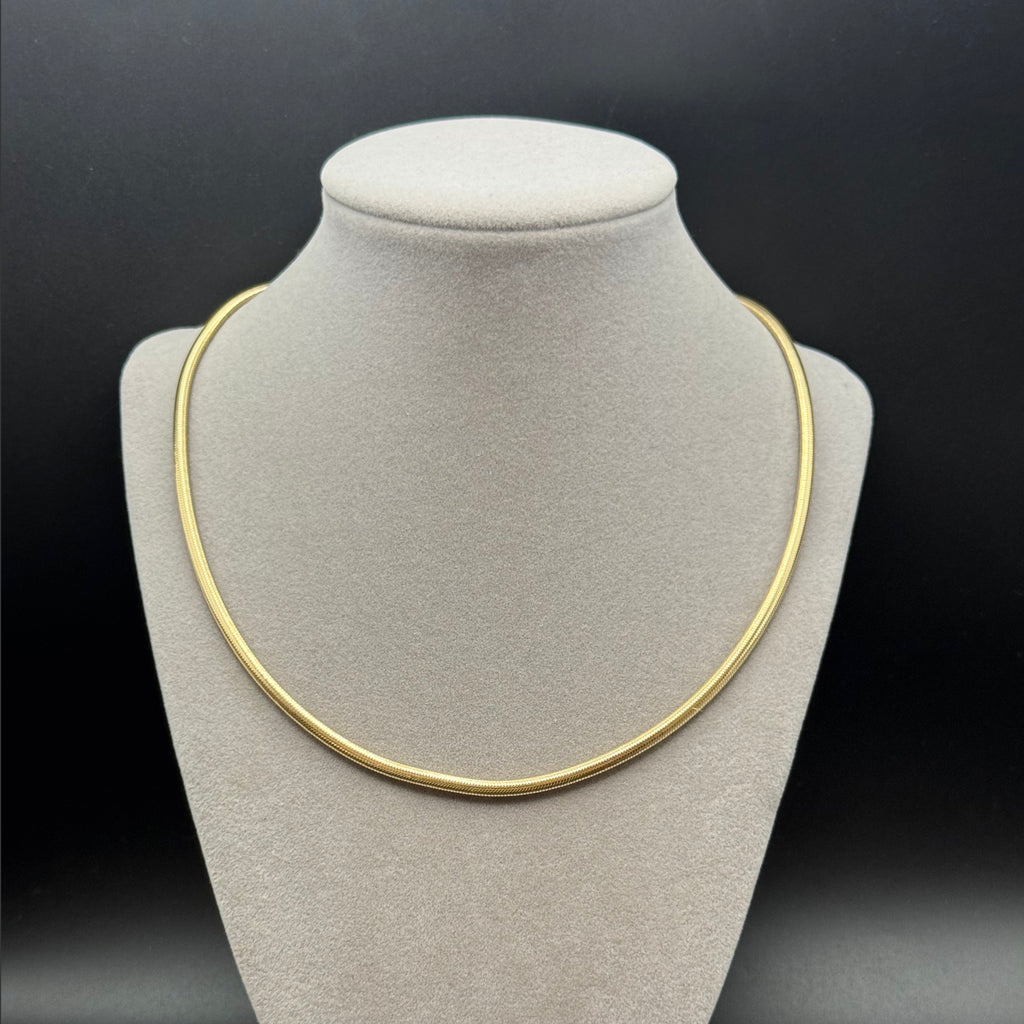 Classic Yellow Gold Snake Chain Necklace