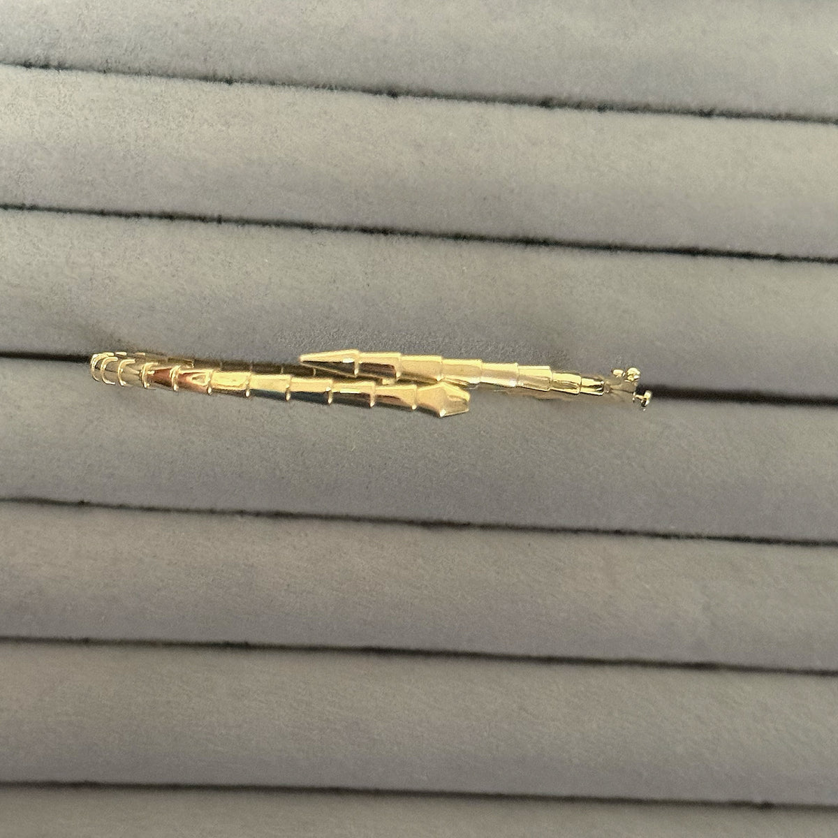 Yellow Gold Serpent Wrap Bangle