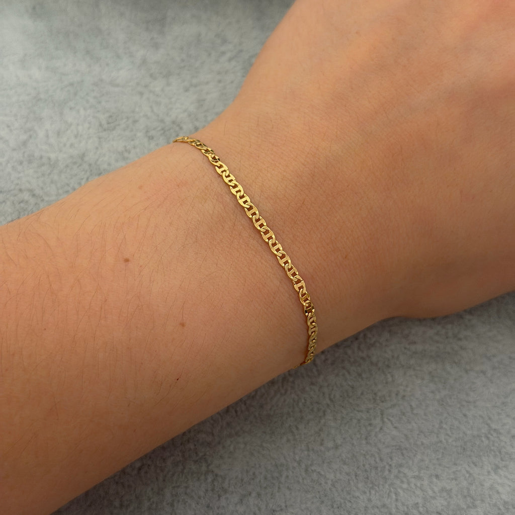 Yellow Gold Mariner Chain Bracelet