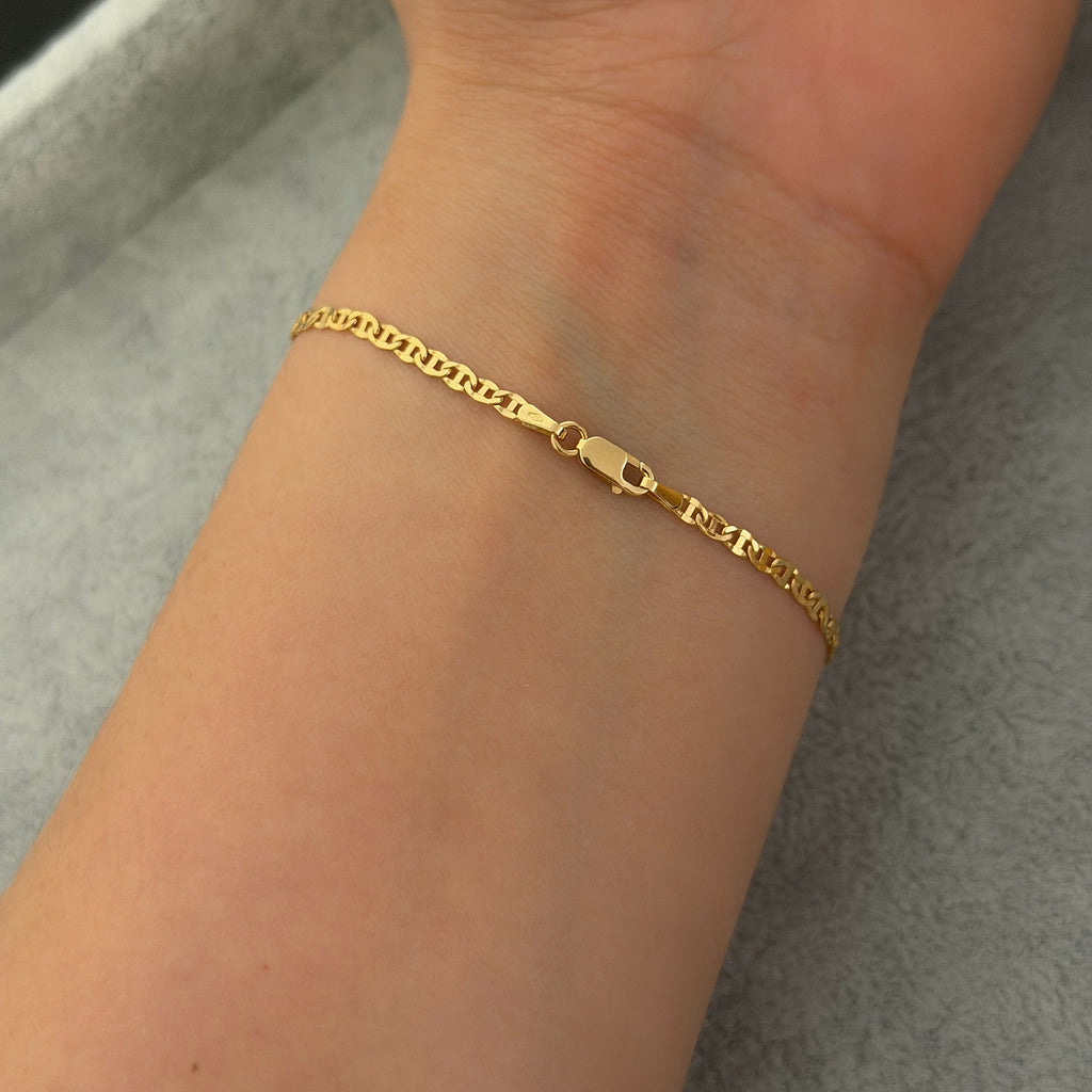 Yellow Gold Mariner Chain Bracelet