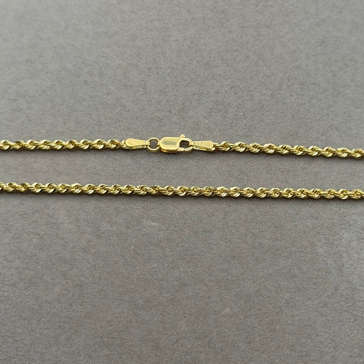 Yellow Gold Rope Chain Necklace