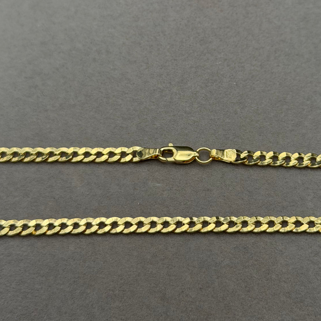 Classic Yellow Gold Cuban Link Chain Necklace