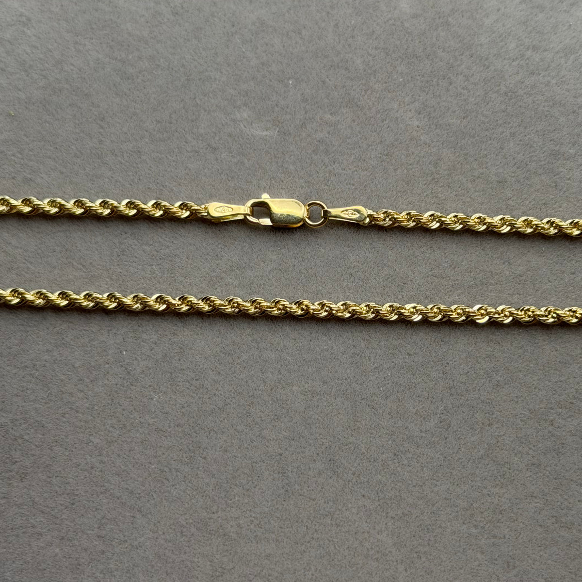 Classic Yellow Gold Rope Chain Necklace