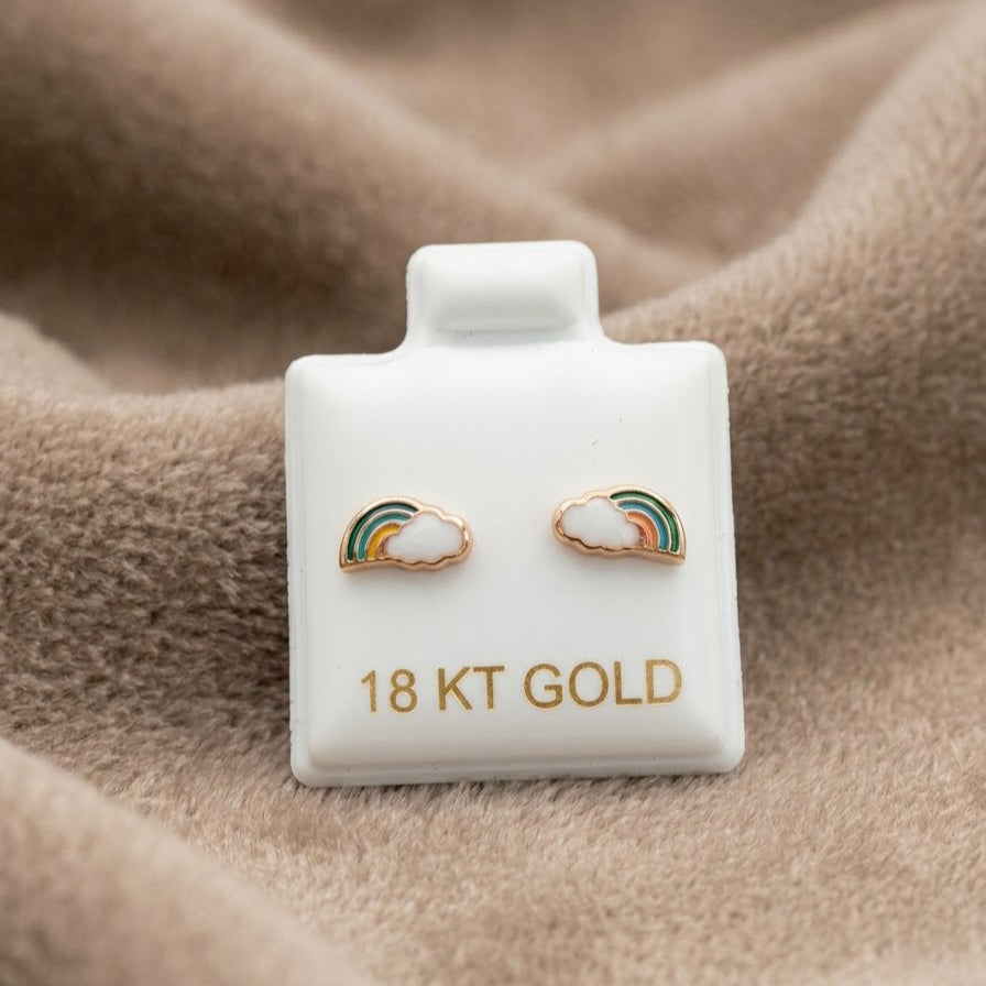 Yellow Gold Stud Earrings