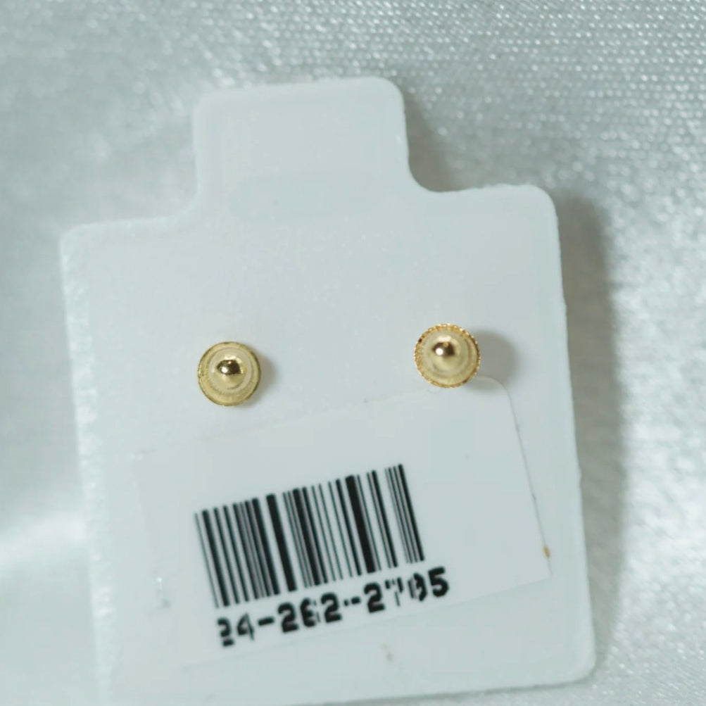 Yellow Gold Stud Earrings