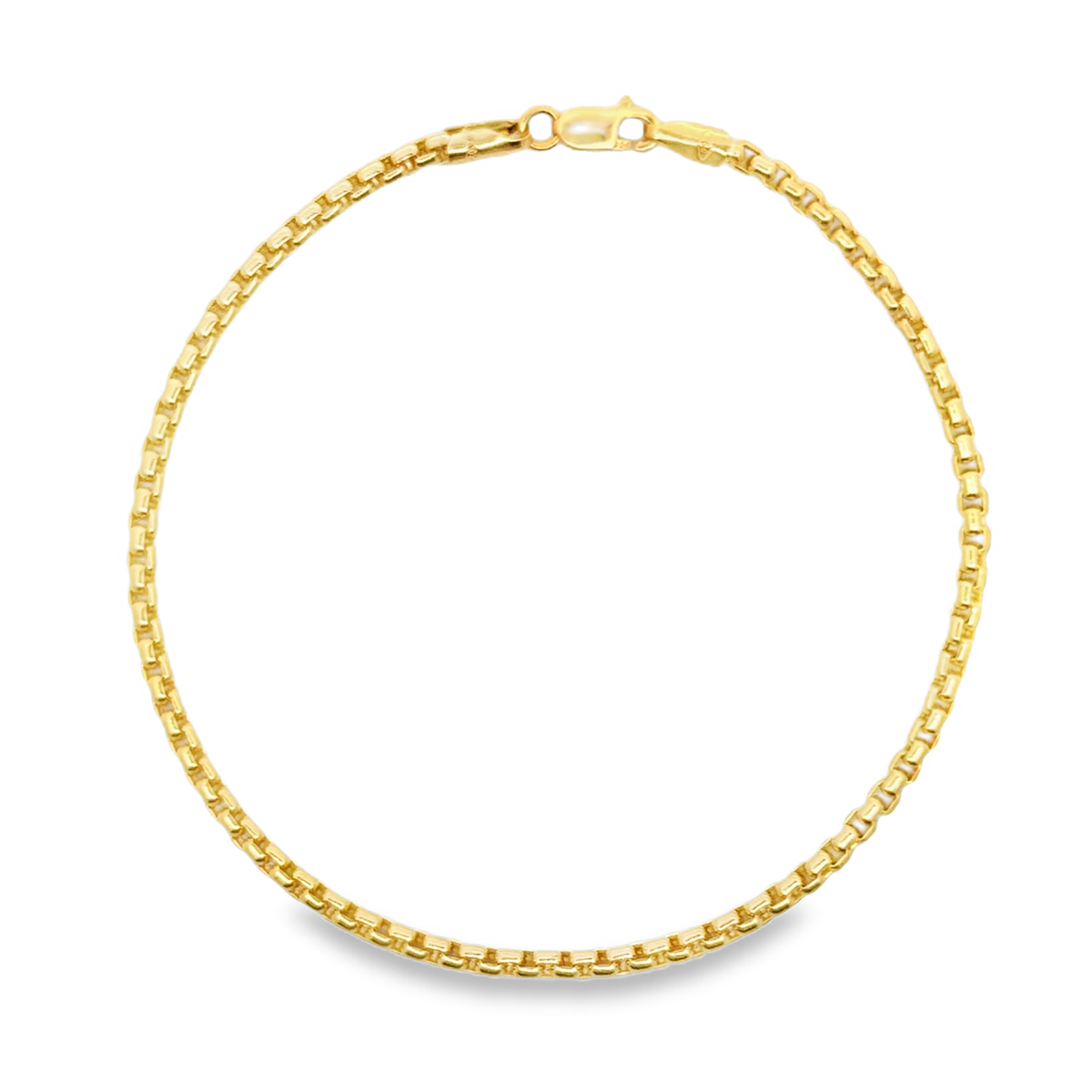 Yellow Gold Box Chain Bracelet