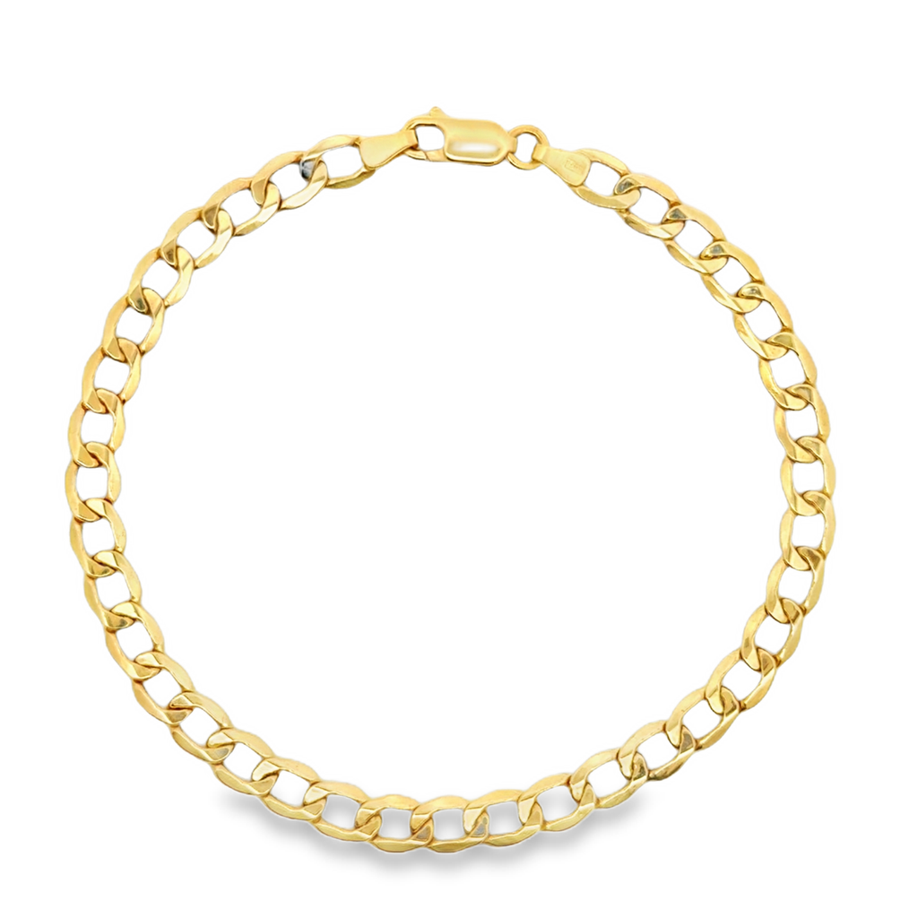 Classic Yellow Gold Curb Link Chain Bracelet