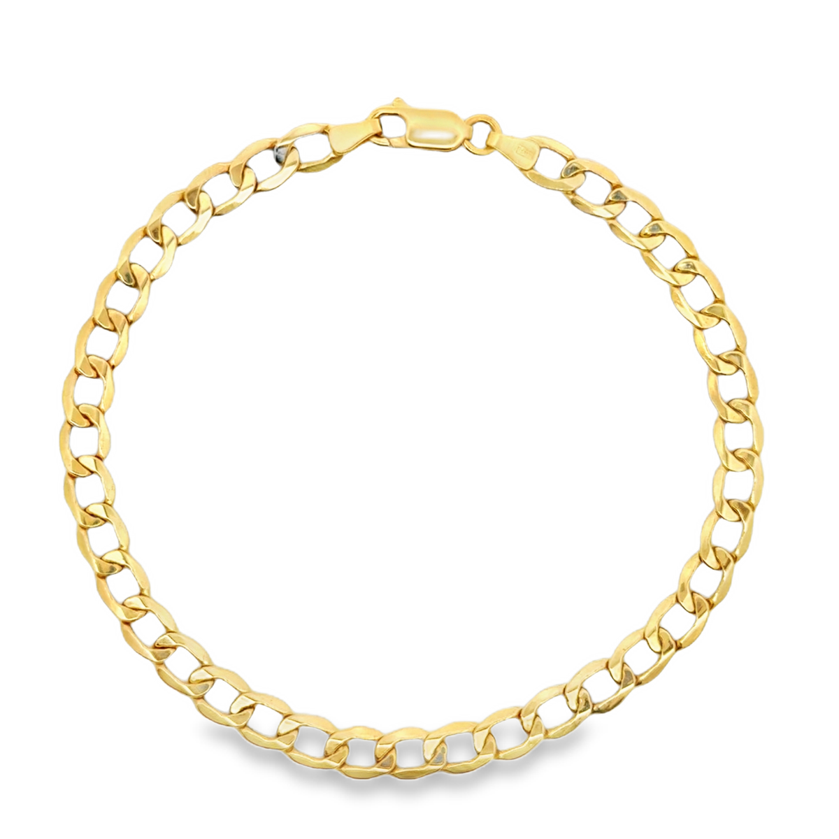 Classic Yellow Gold Curb Link Chain Bracelet