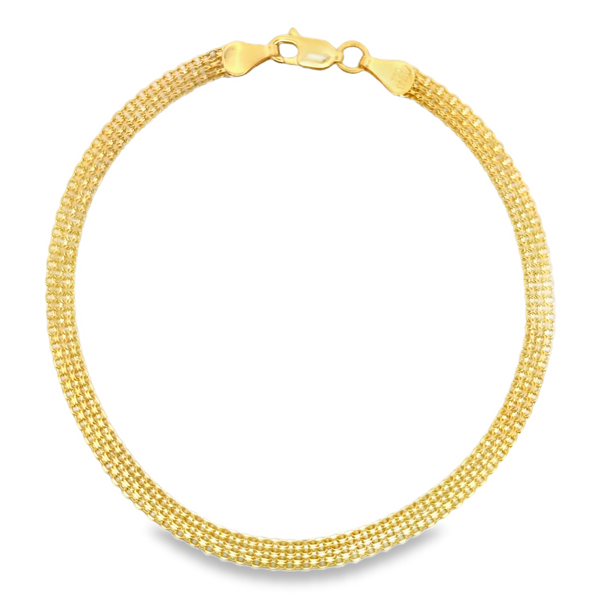Yellow Gold Woven Chain Bracelet
