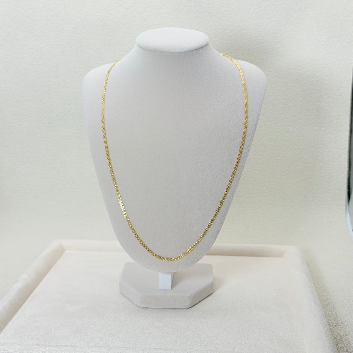 Yellow Gold Woven Link Chain Necklace