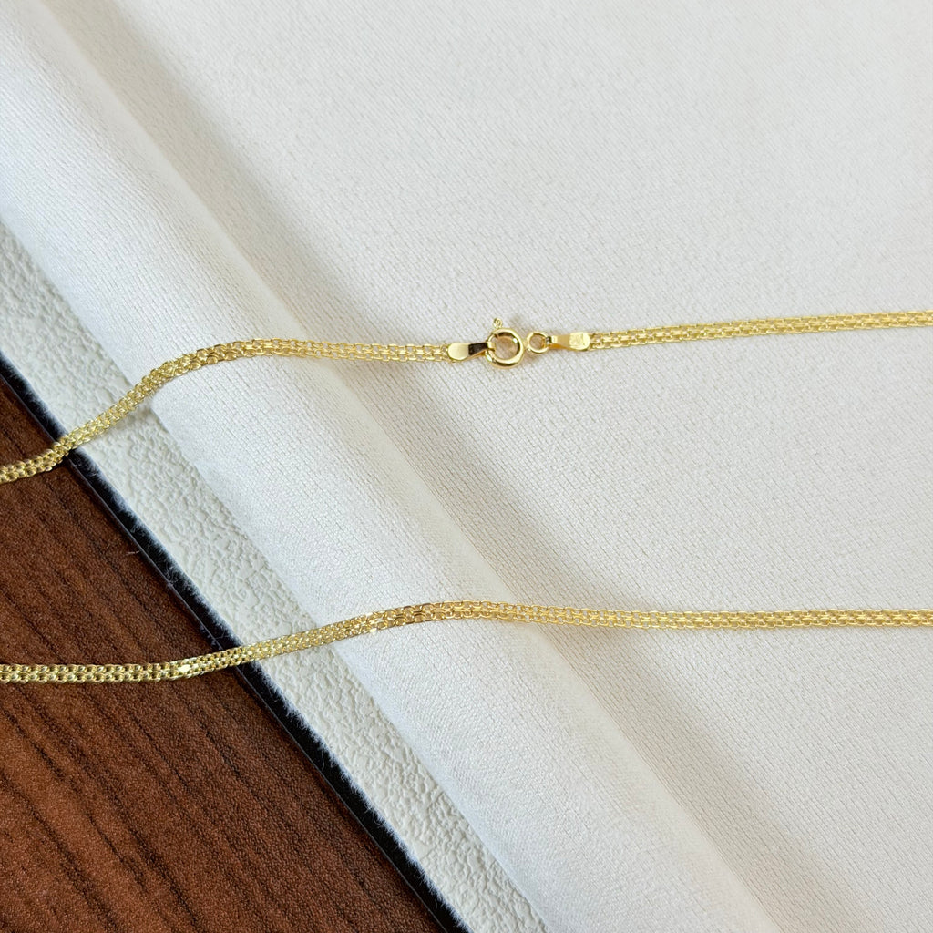 Yellow Gold Woven Link Chain Necklace