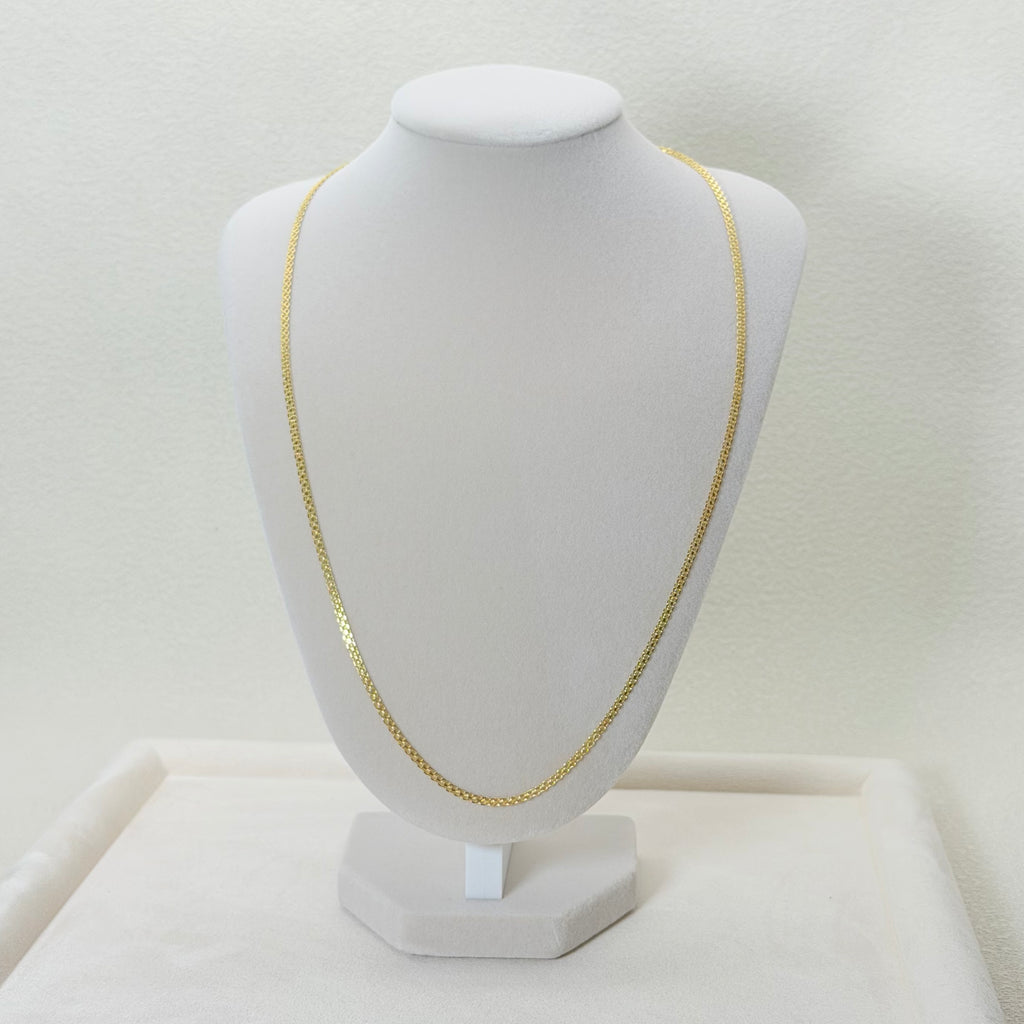 Yellow Gold Woven Link Chain Necklace