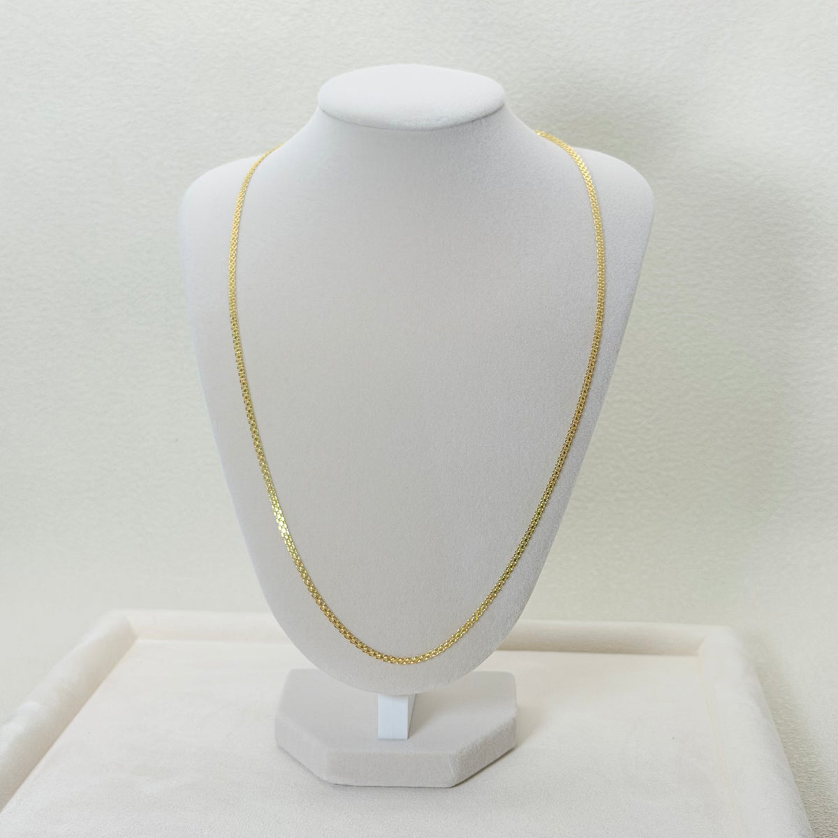 Yellow Gold Woven Link Chain Necklace