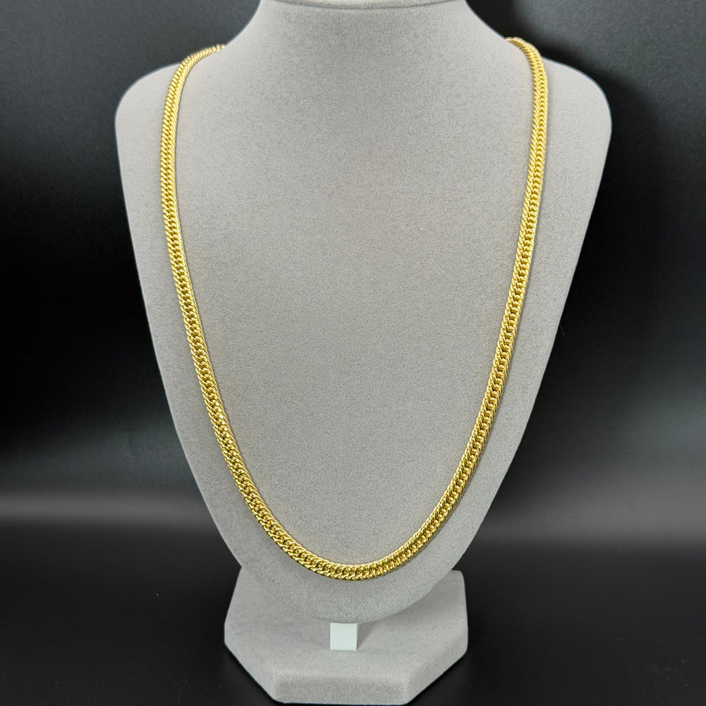 Yellow Gold Woven Link Chain Necklace