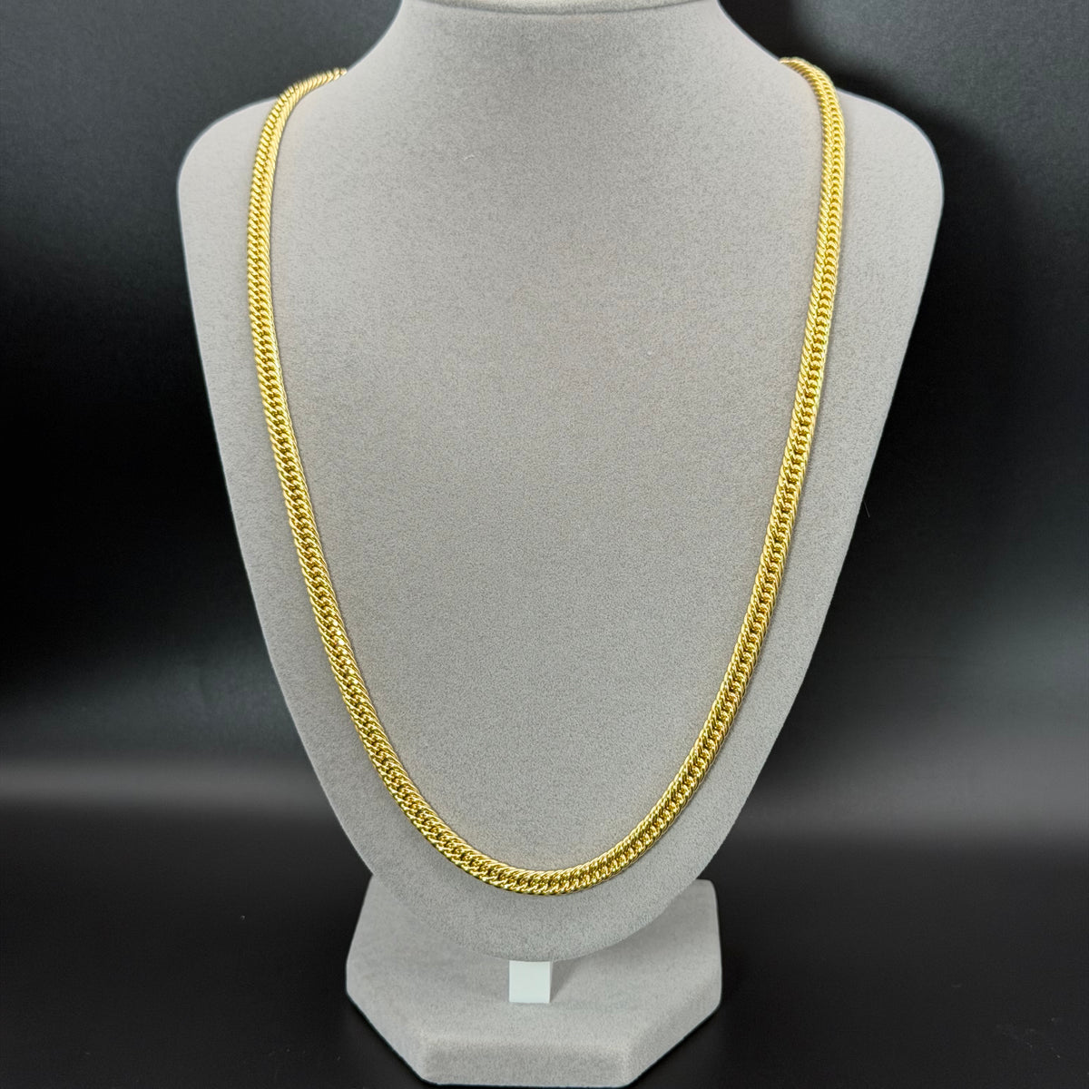 Yellow Gold Woven Link Chain Necklace