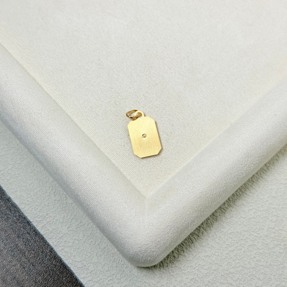 Yellow Gold Rectangular Crucifix Pendant