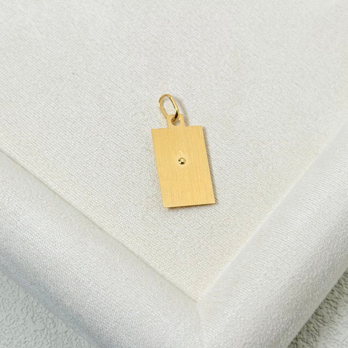Rectangular Crucifix Pendant in Yellow Gold
