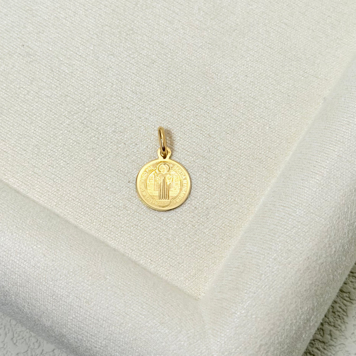 St. Benedict Medal Pendant in Yellow Gold