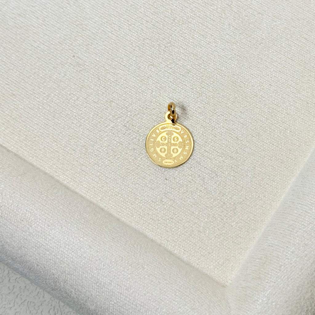 St. Benedict Medal Pendant in Yellow Gold