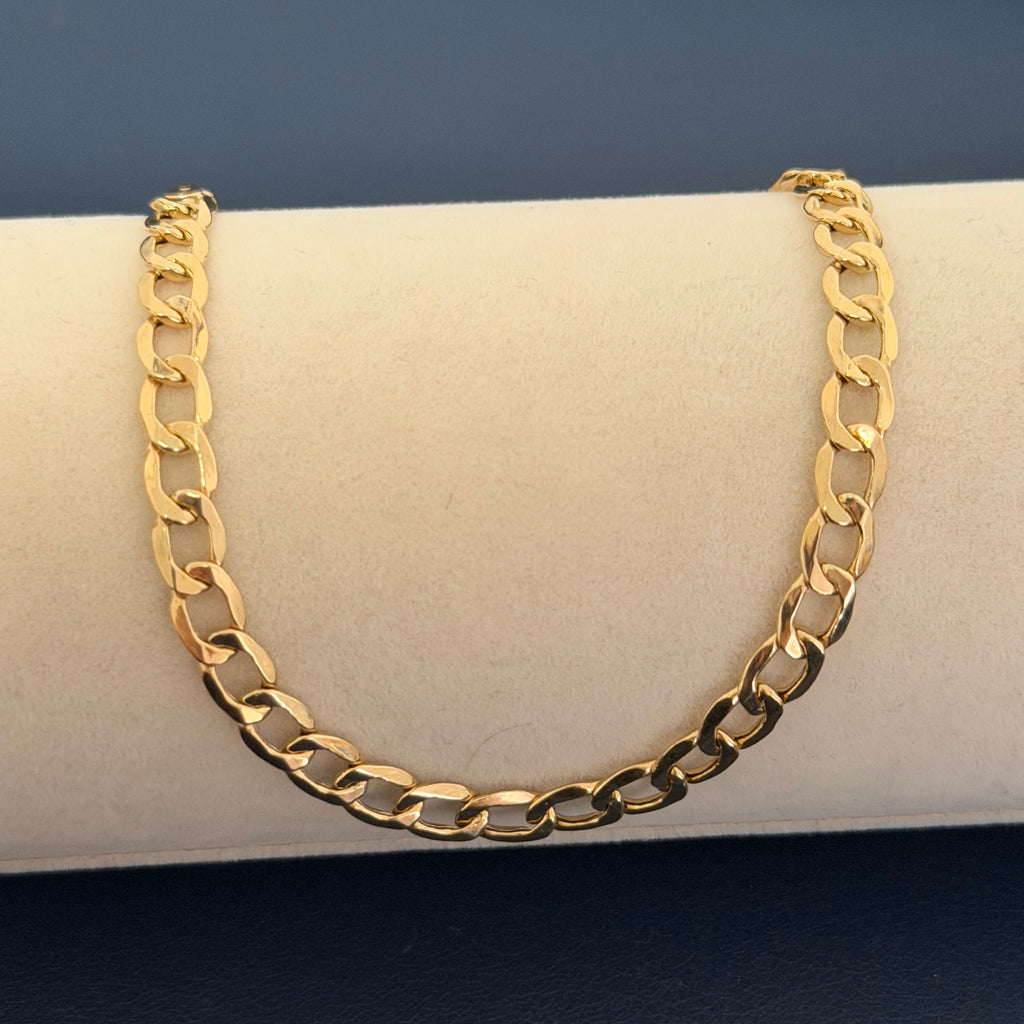 Classic Yellow Gold Curb Link Chain Bracelet