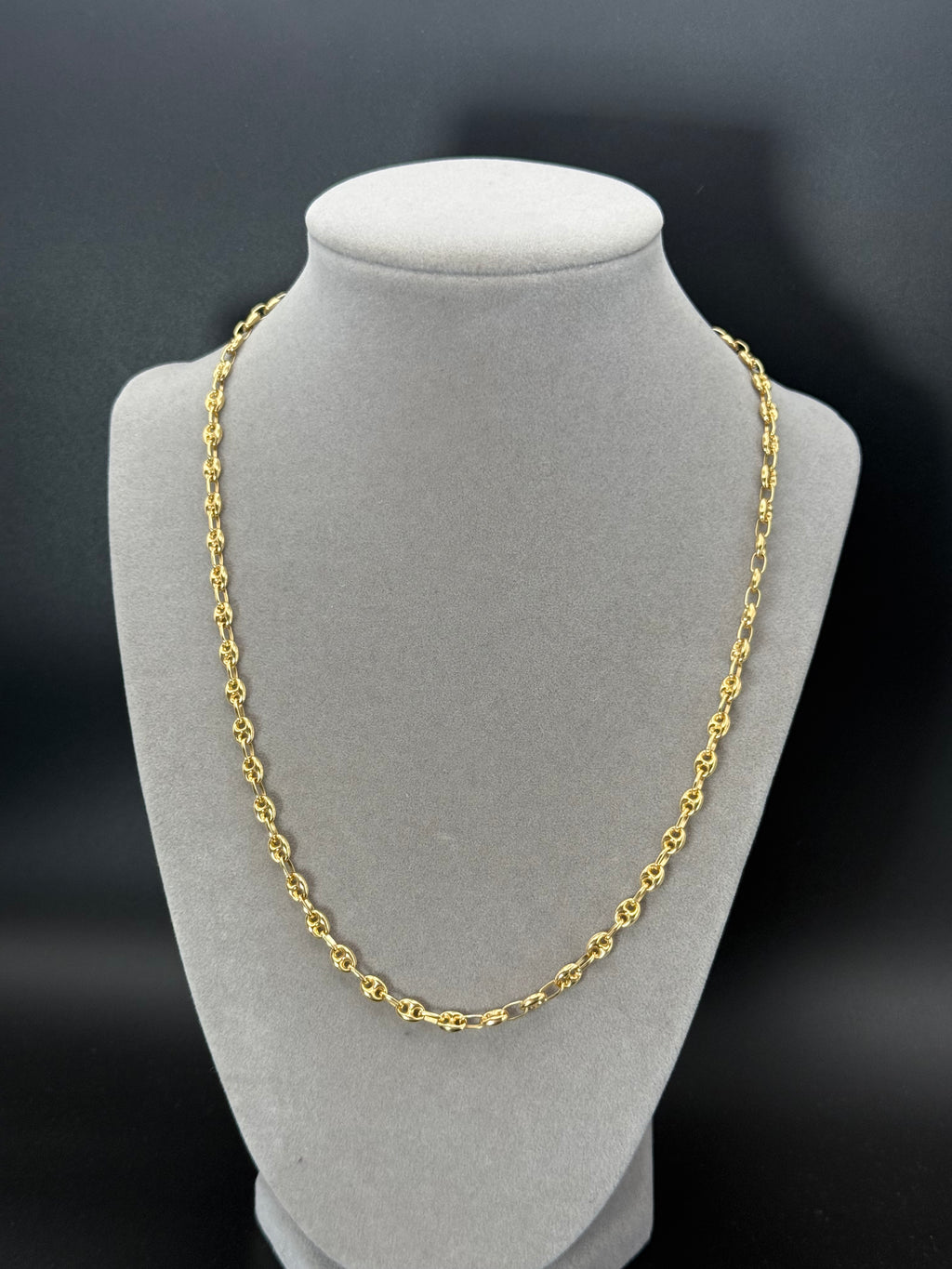 Yellow Gold Mariner Link Chain Necklace