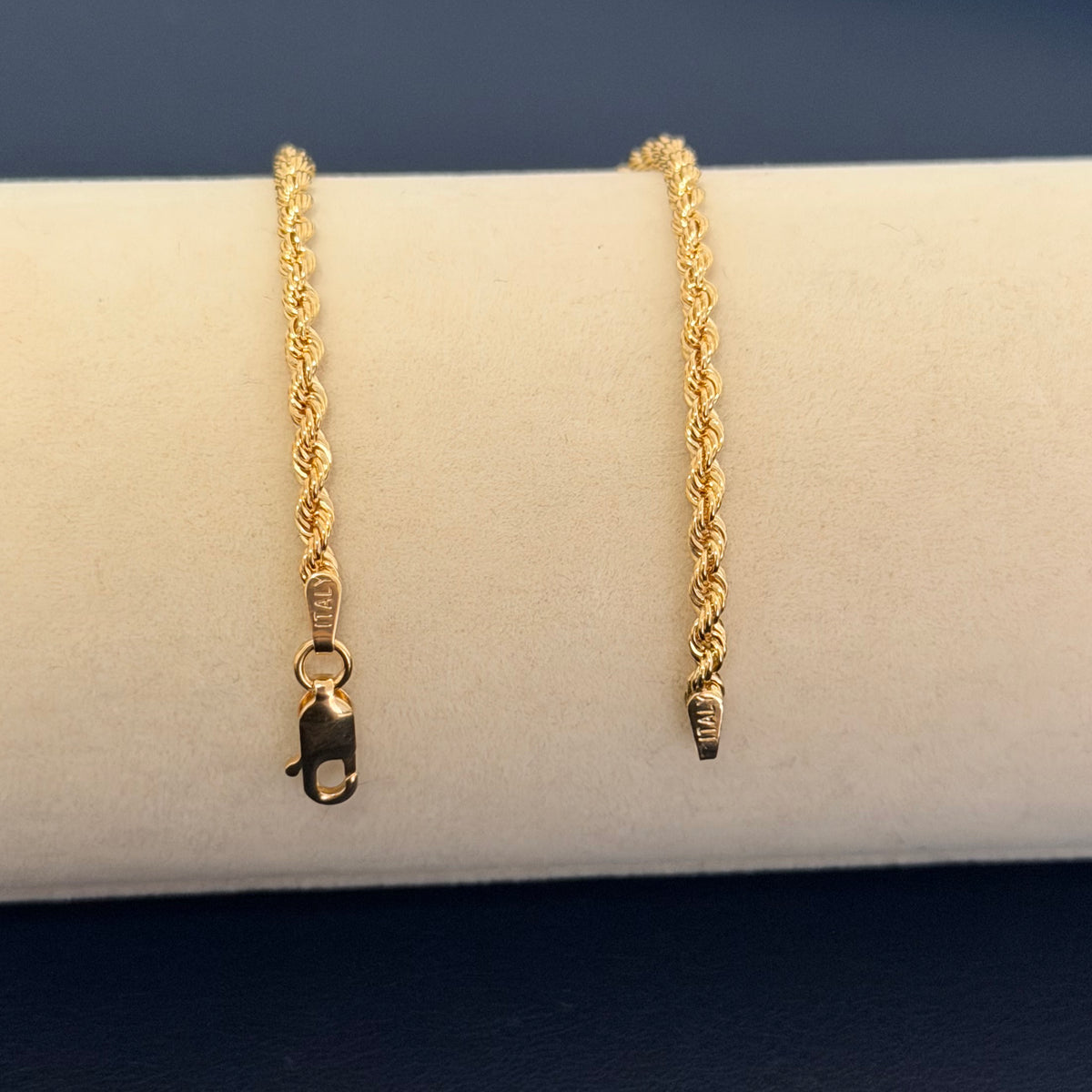 Yellow Gold Rope Chain Bracelet