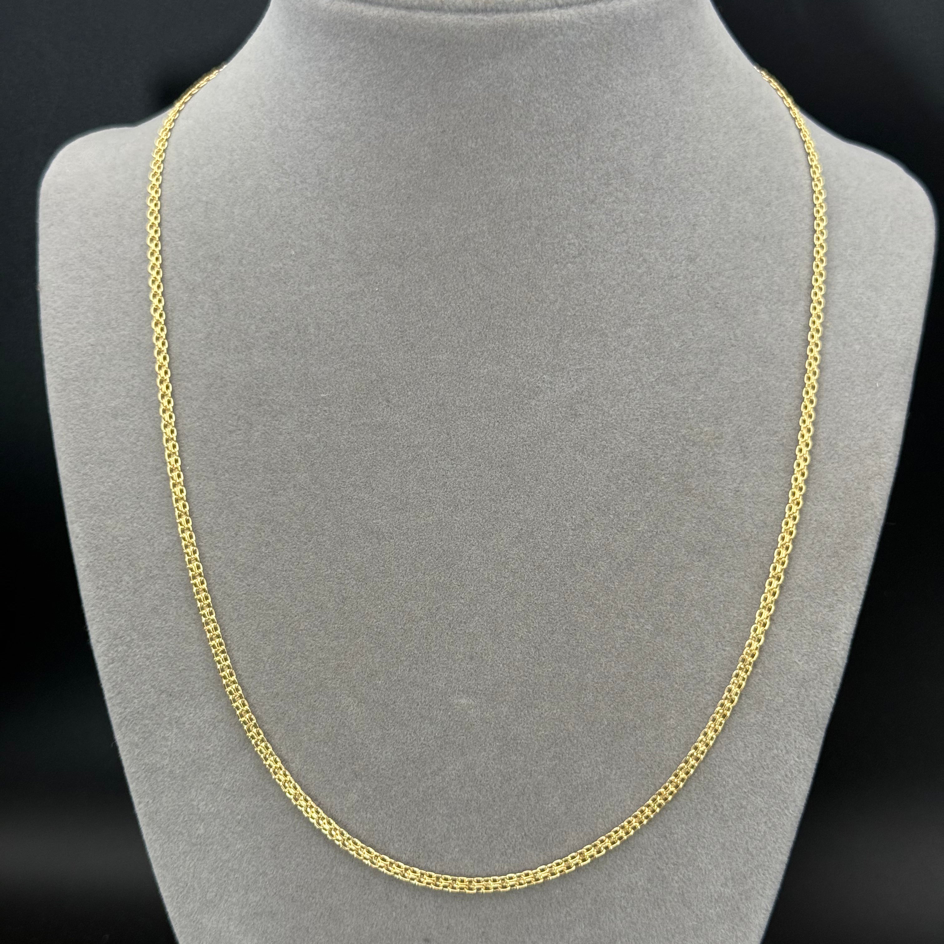 Yellow Gold Woven Link Chain Necklace