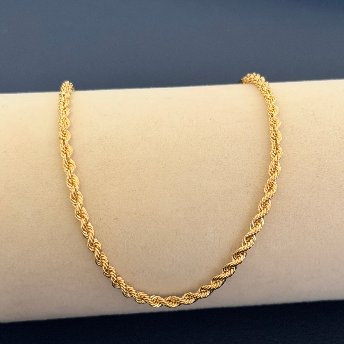 Yellow Gold Rope Chain Bracelet