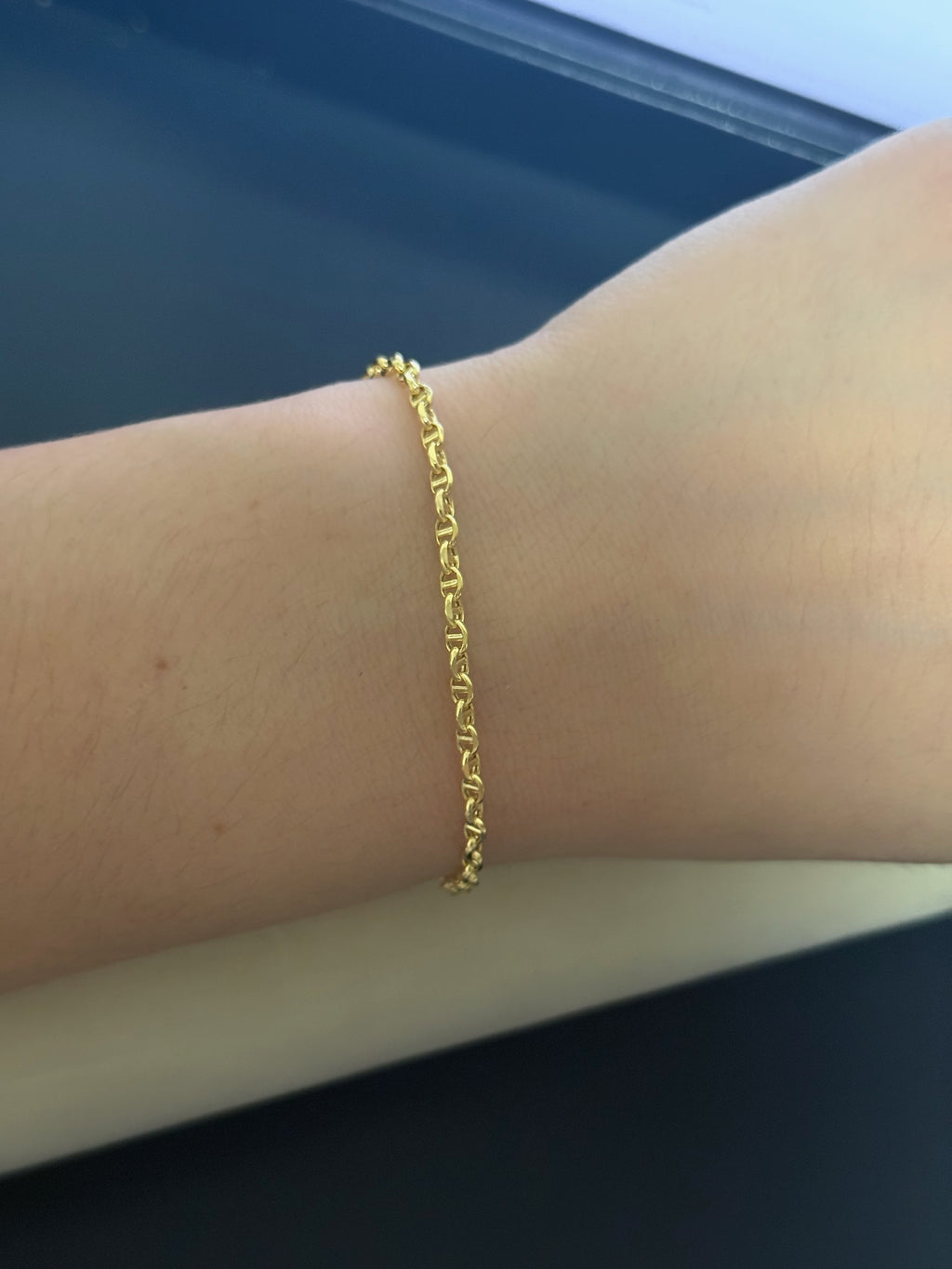Yellow Gold Mariner Link Chain bracelet