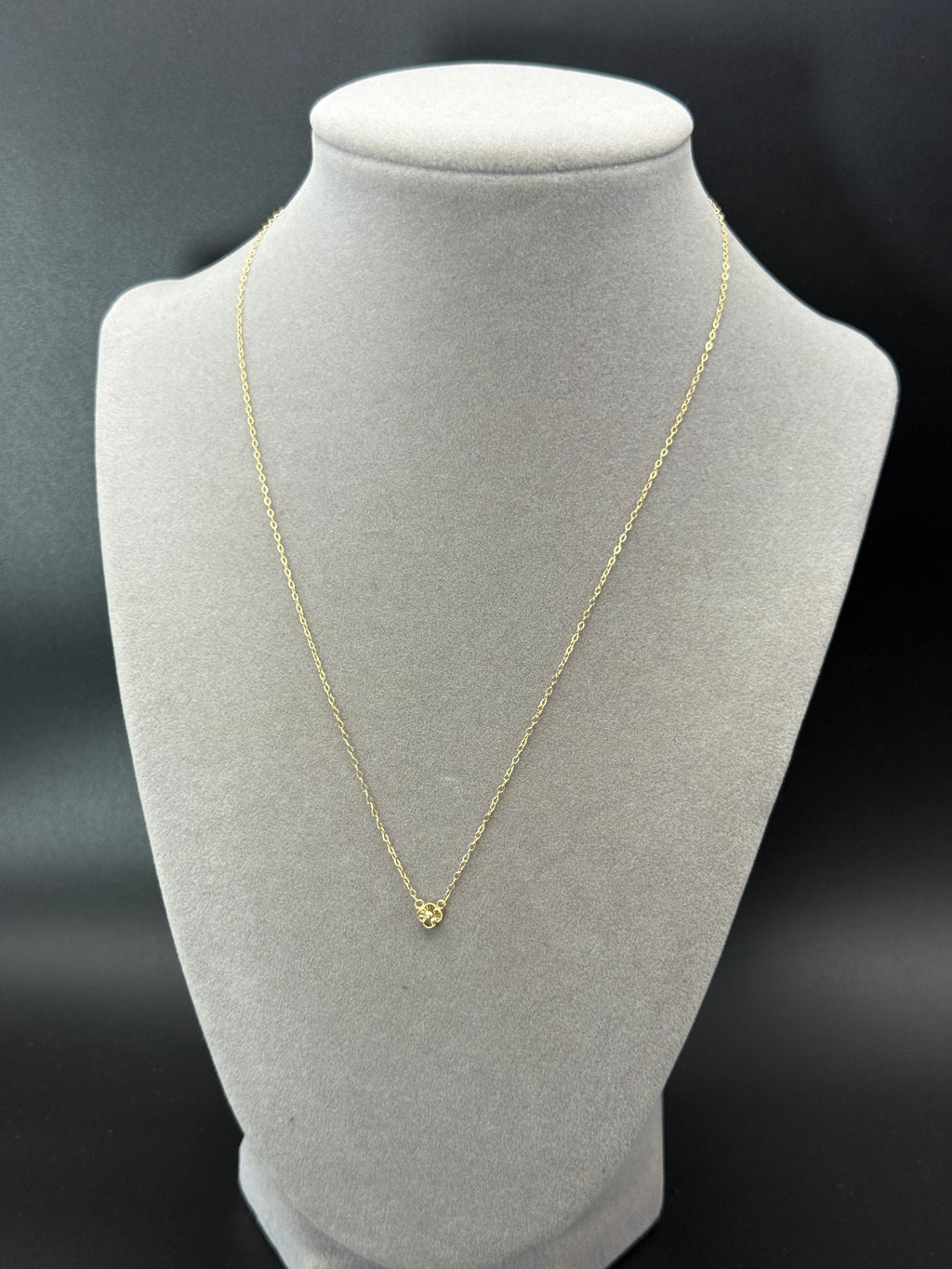 Delicate Yellow Gold Chain Necklace with Spring Ring Clasp
