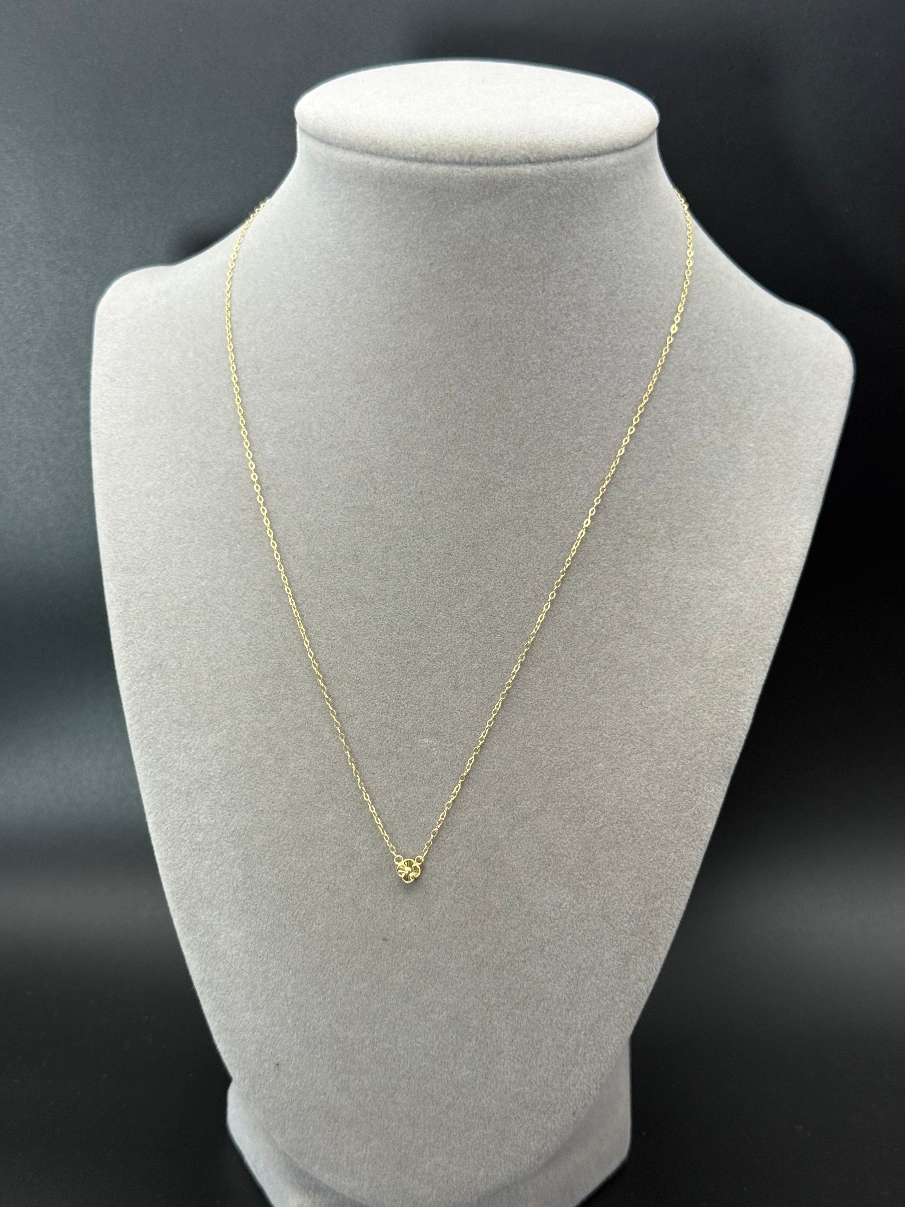 Delicate Yellow Gold Chain Necklace with Spring Ring Clasp