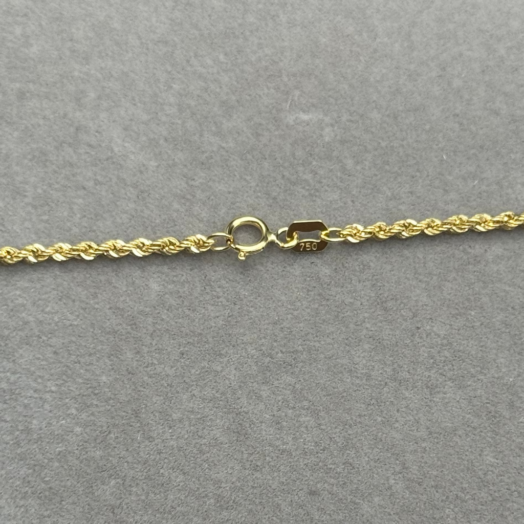 Classic Rope Chain Necklace in Yellow Gold